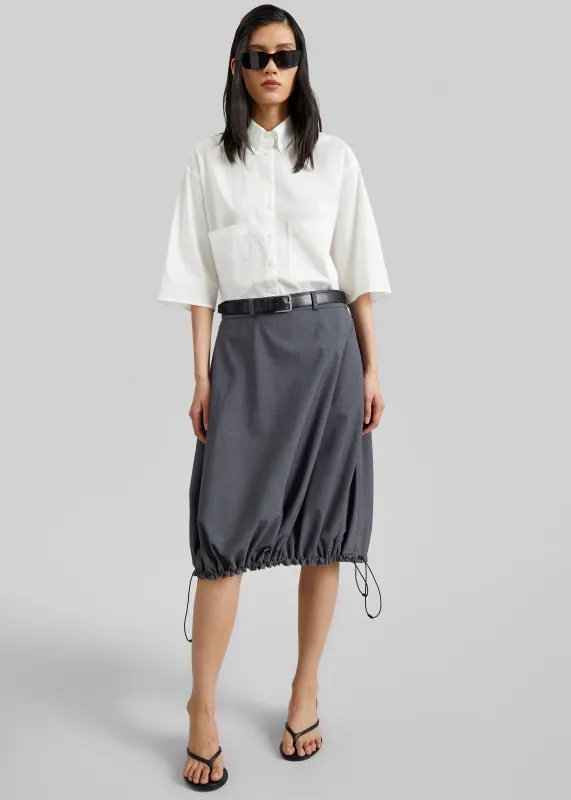 Coperni Technical Tailored Balloon Skirt - Grey made by Coperni Paris