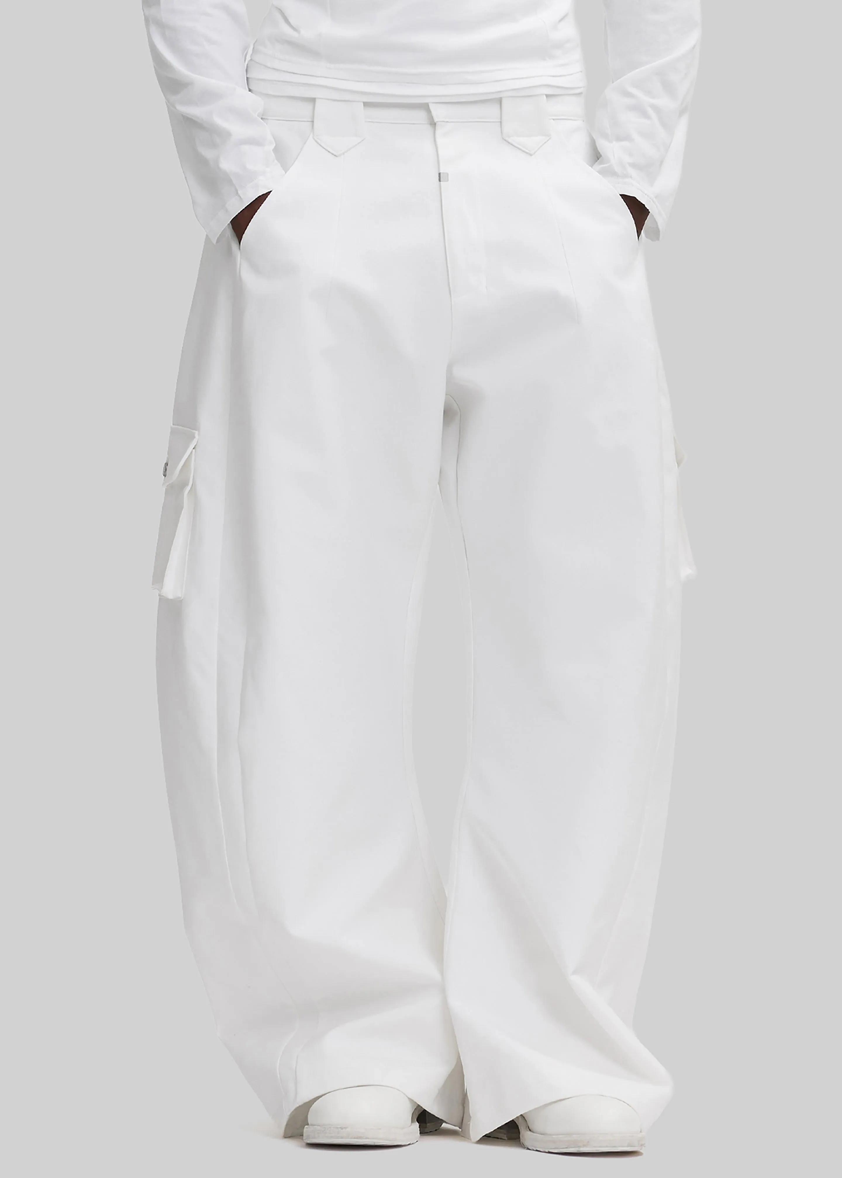Pieces Uniques Le Cargo Pants Emin - White Wash sold by Frankie Shop product image thumbnail 2