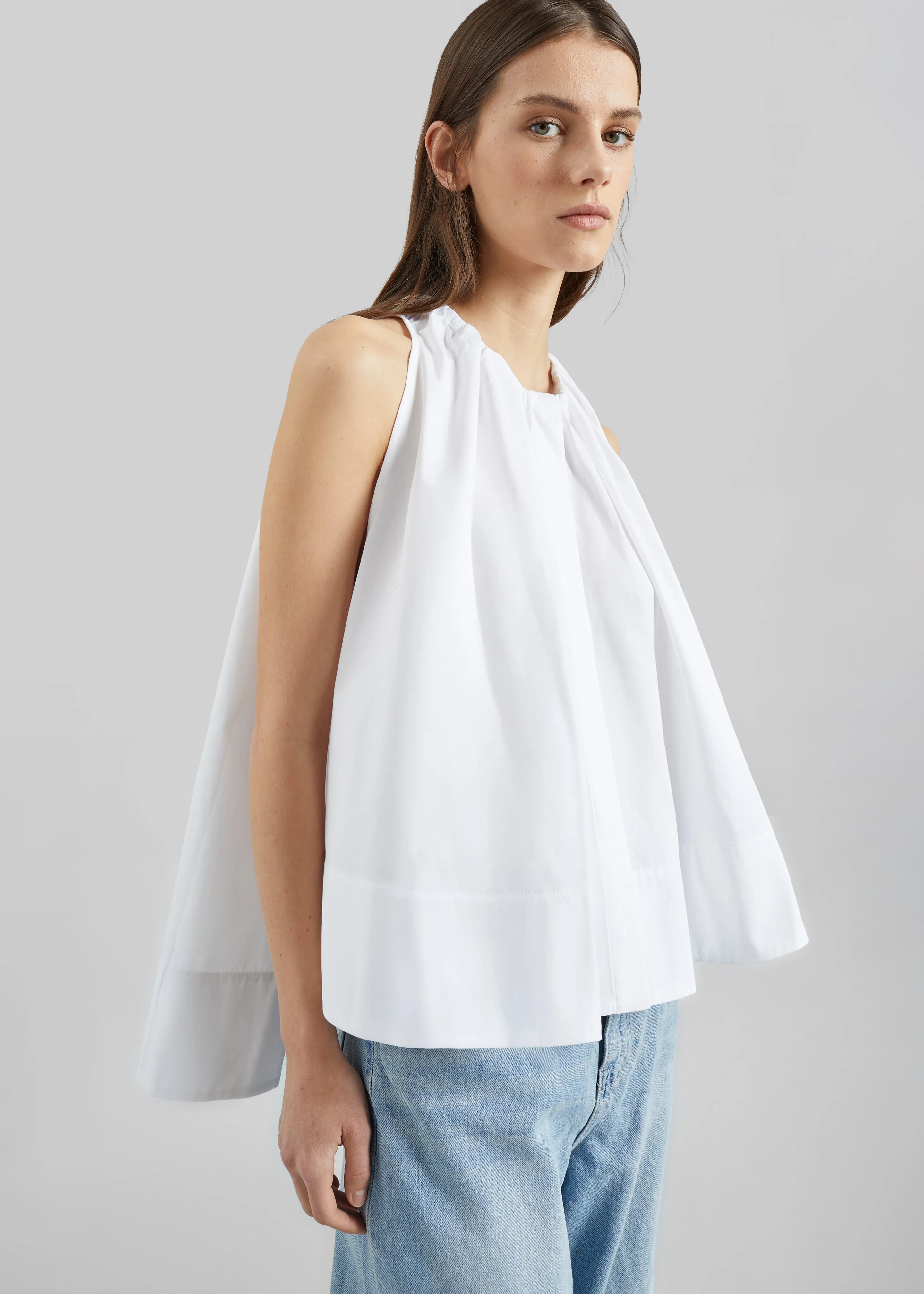 CO Gathered Tunic Shirt - White sold by Frankie Shop product image thumbnail 2