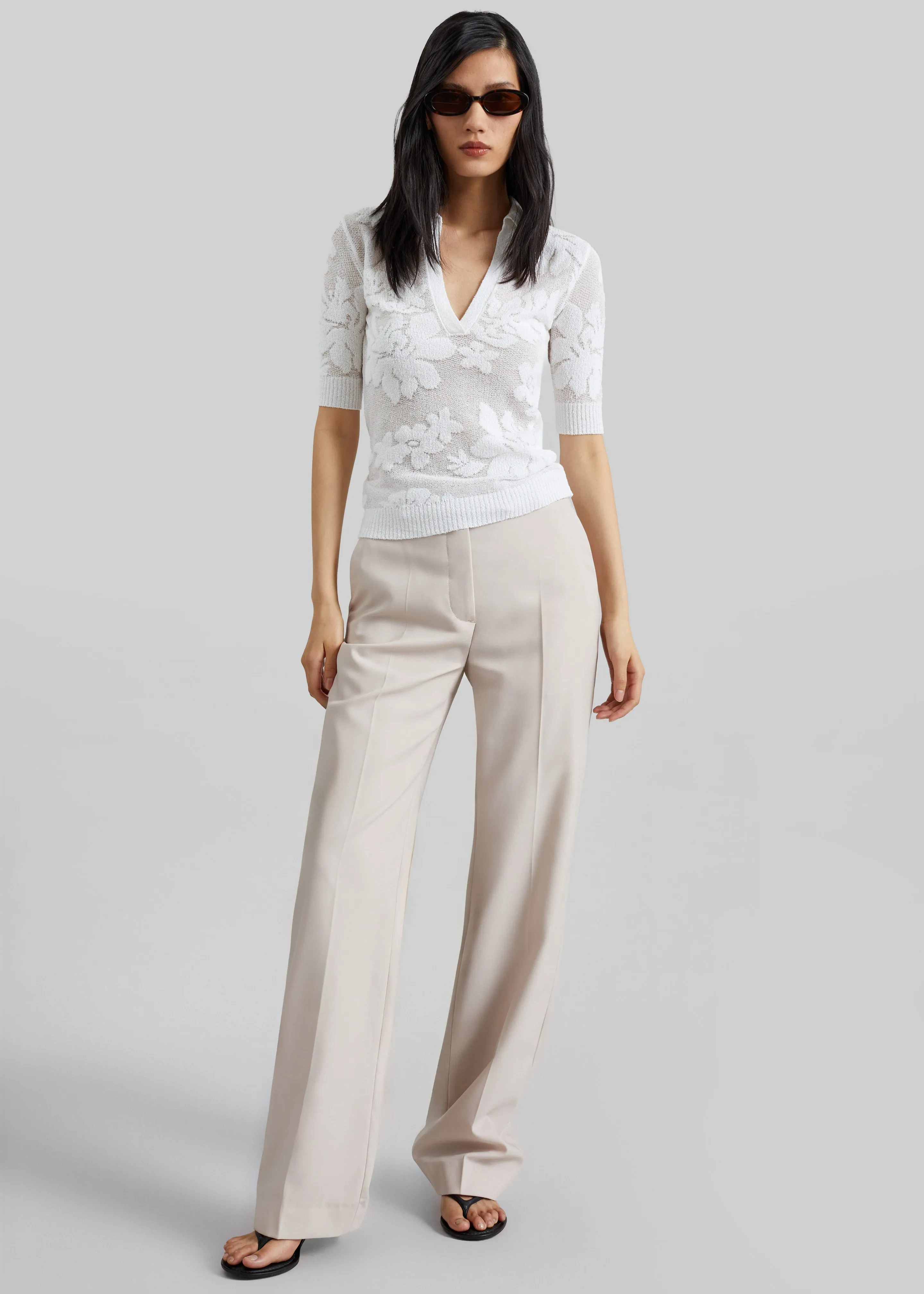 Sportmax Tabarin Polo Shirt - White sold by Frankie Shop product image thumbnail 3