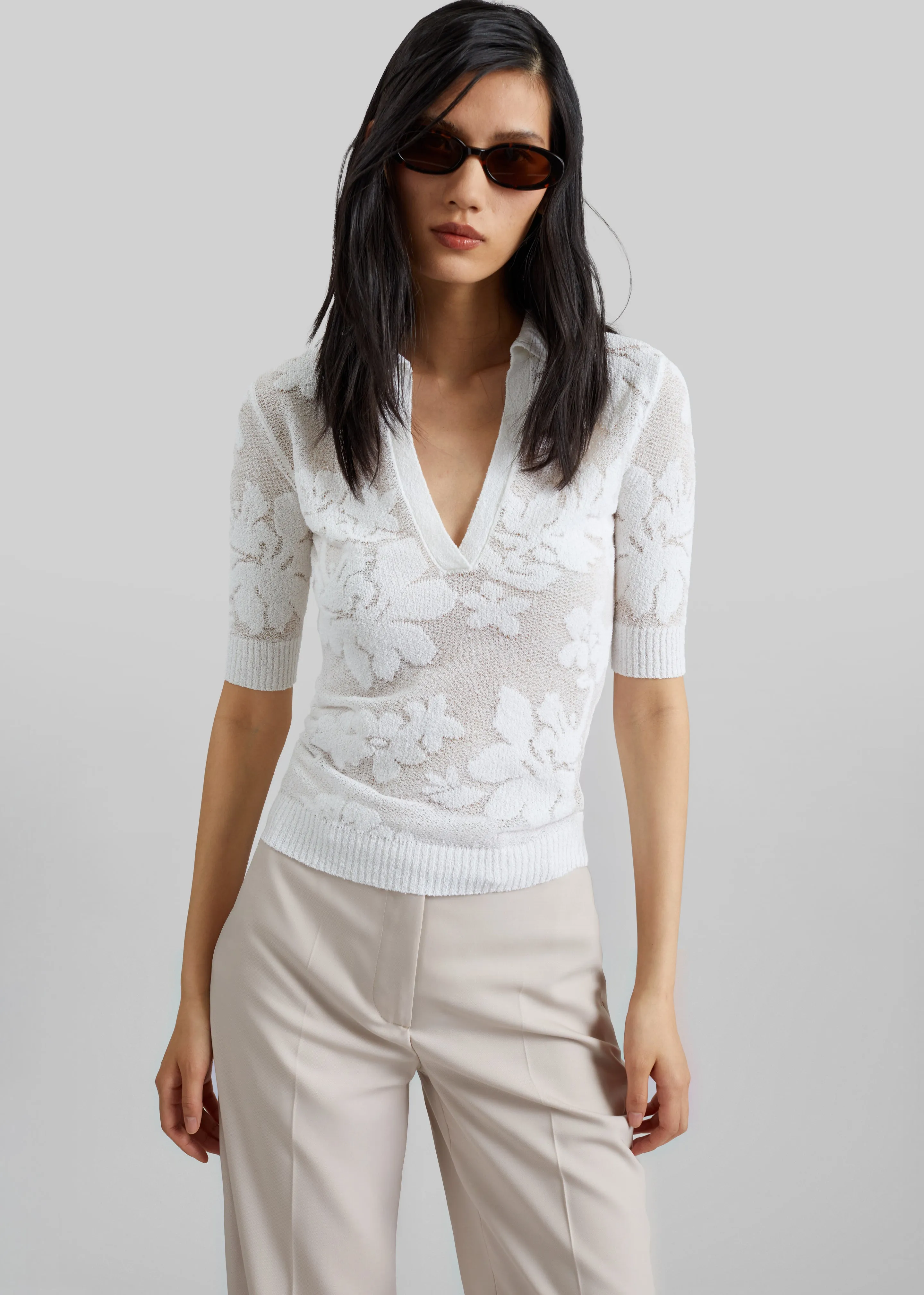 Sportmax Tabarin Polo Shirt - White sold by Frankie Shop product image thumbnail 2