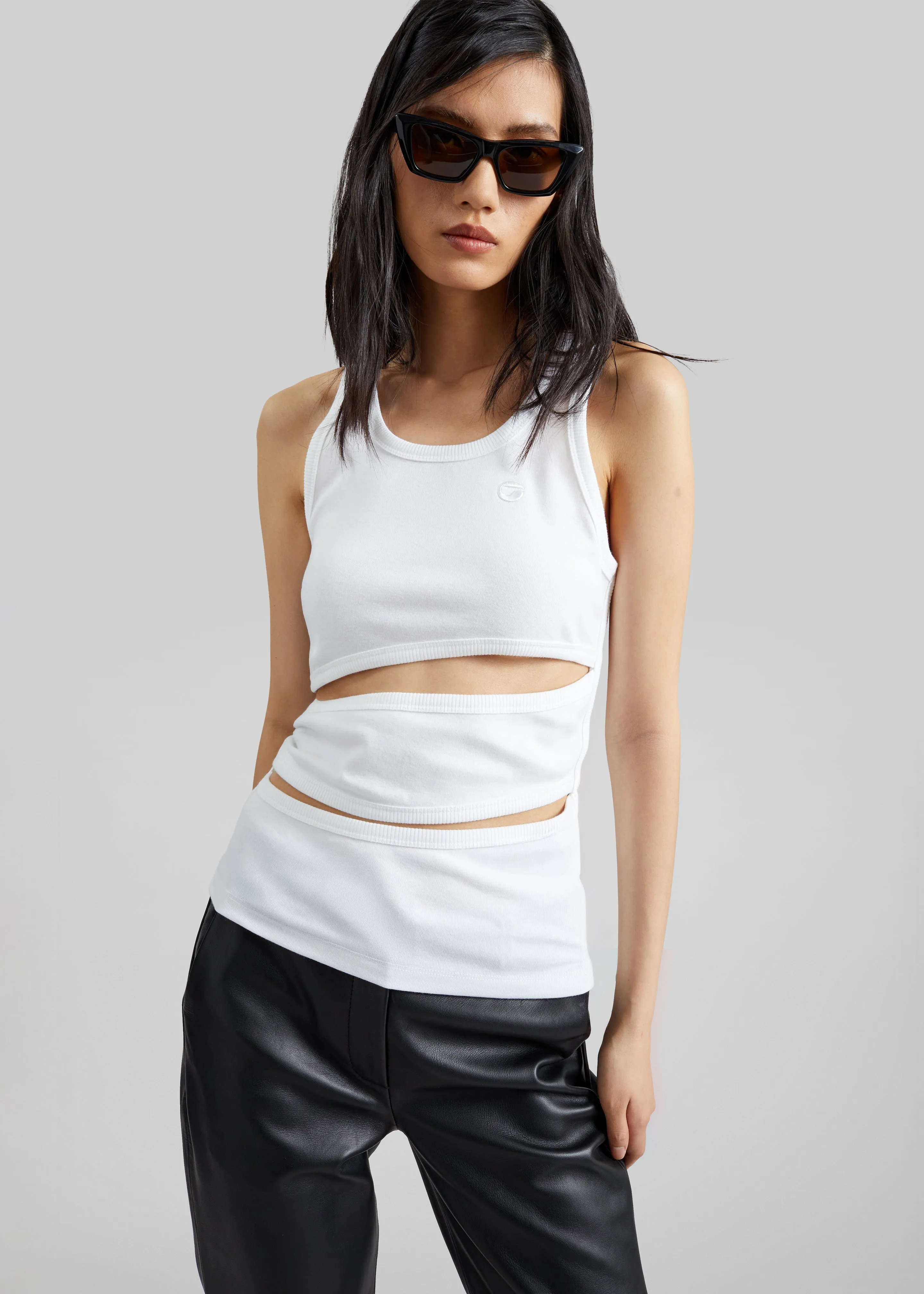 Coperni Spiral Tank Top - White sold by Frankie Shop