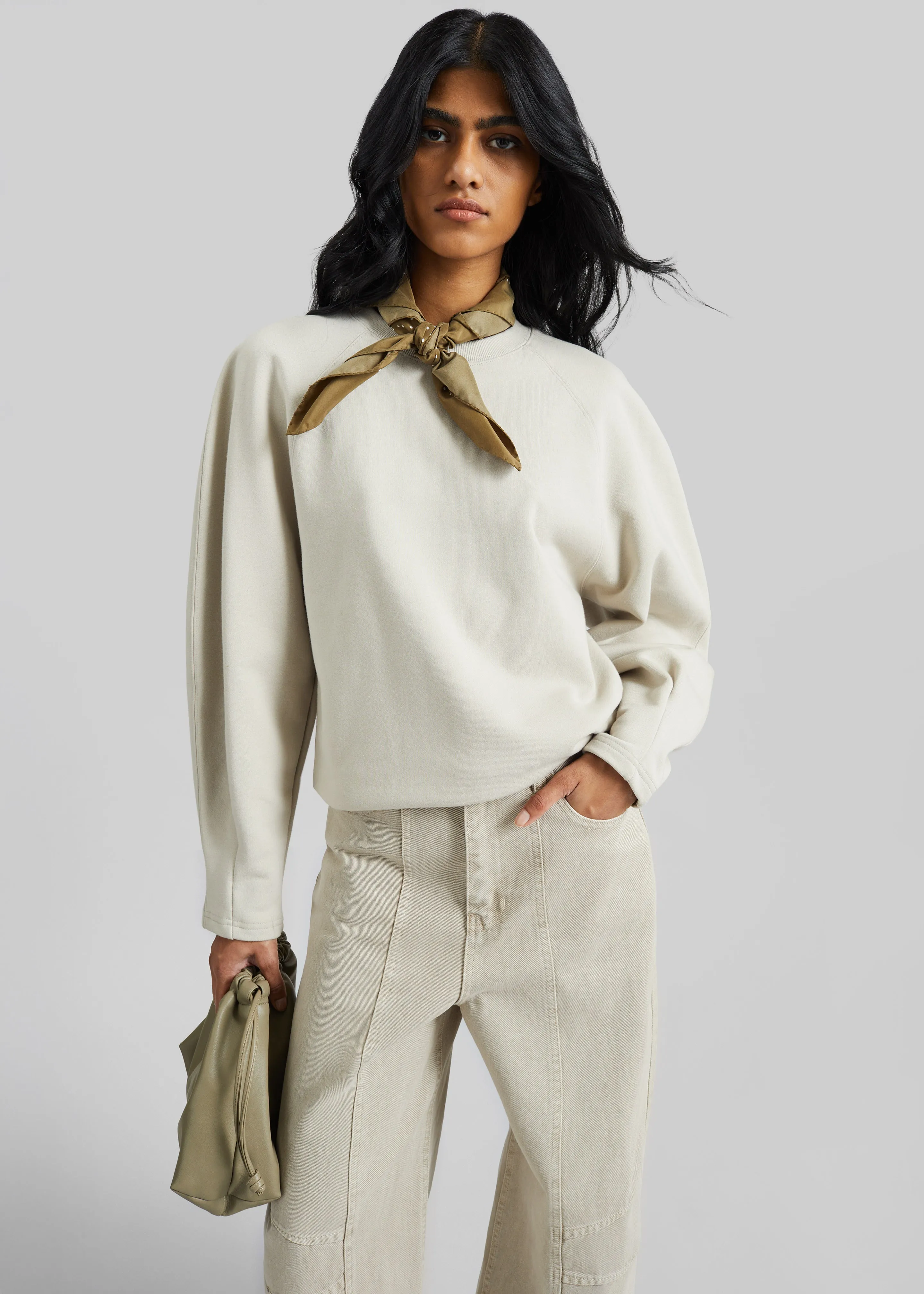 Kenitra Balloon Sleeve Sweatshirt - Beige sold by Frankie Shop product image thumbnail 2