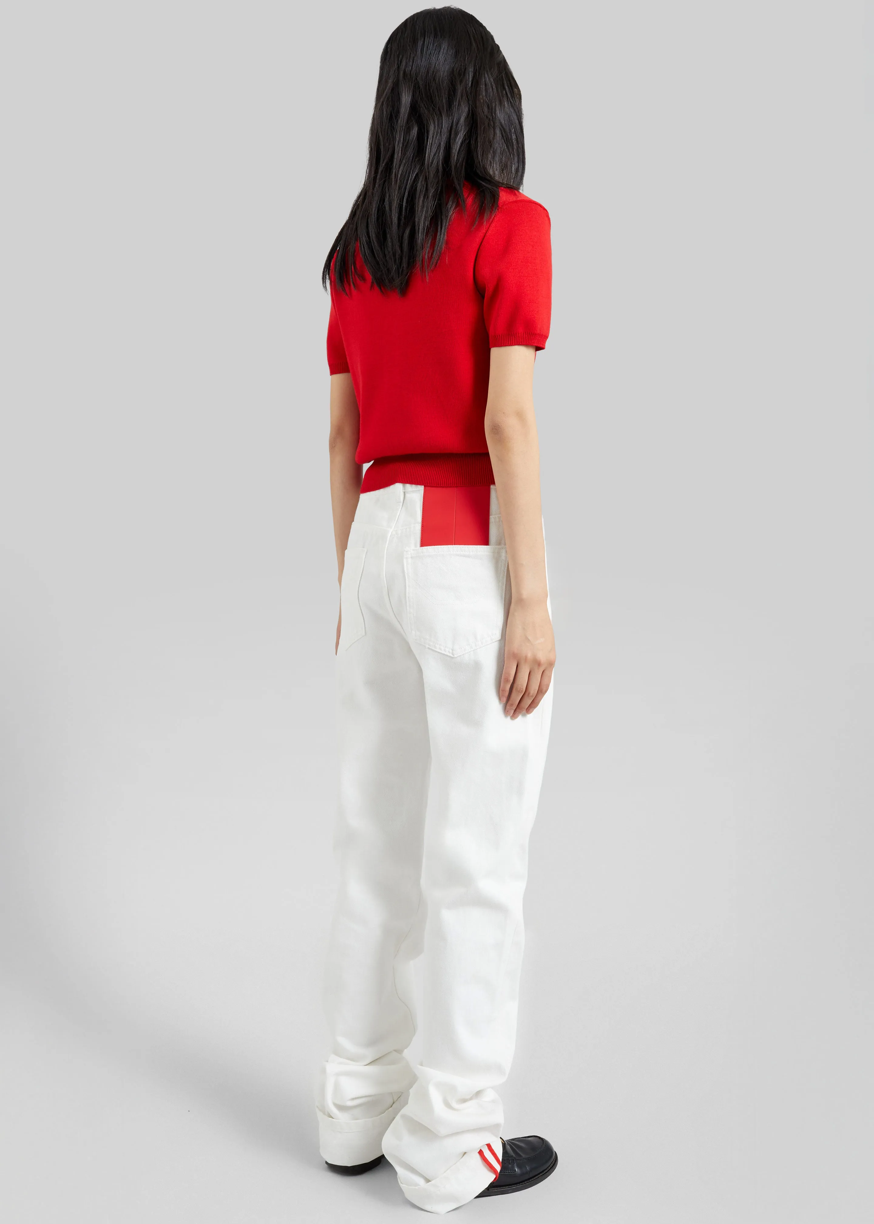 Amelot Knit Short Sleeve Cardigan - Red sold by Frankie Shop product image thumbnail 5