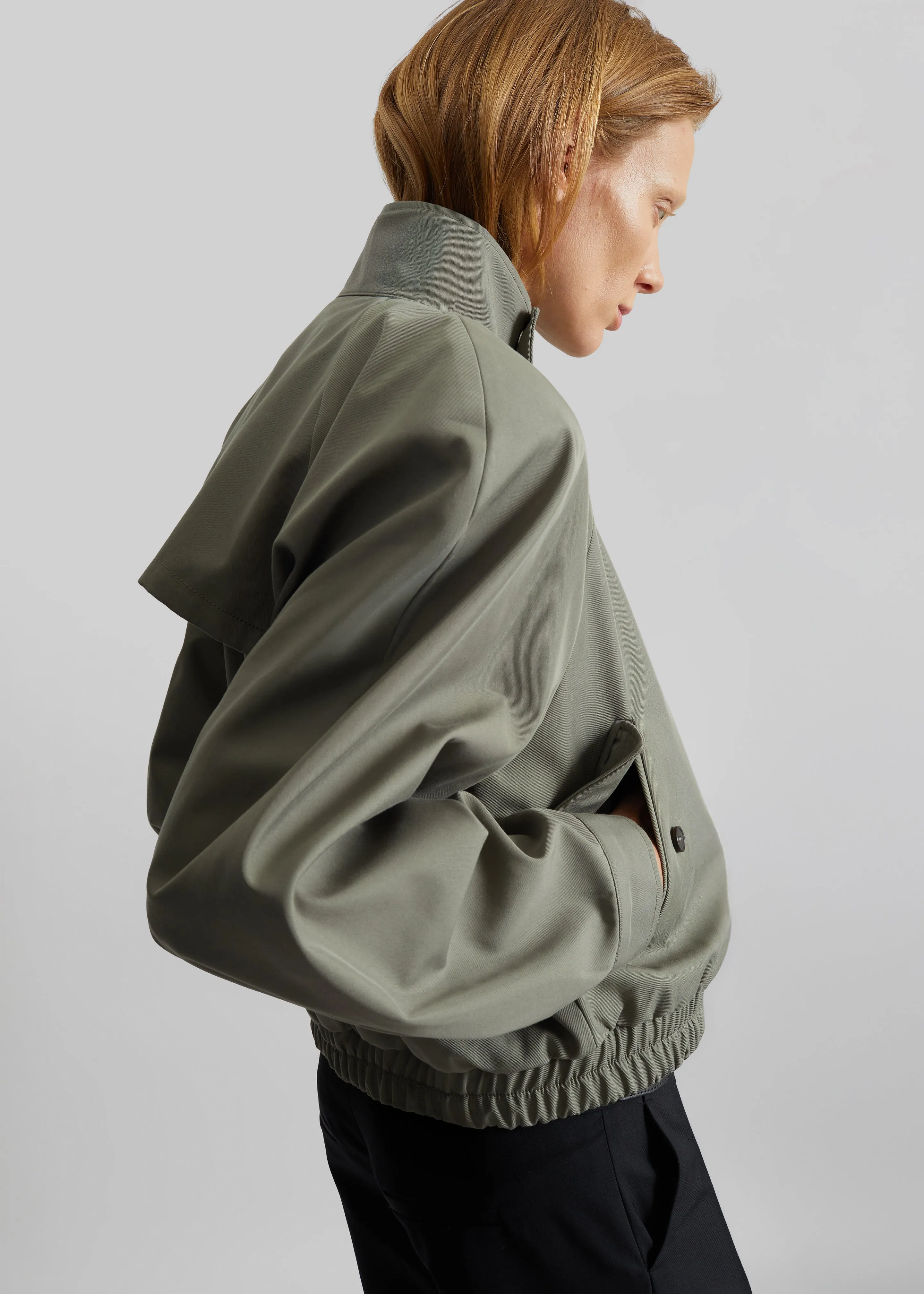 Rennes Curved Blouson Jacket - Sage sold by Frankie Shop product image thumbnail 3
