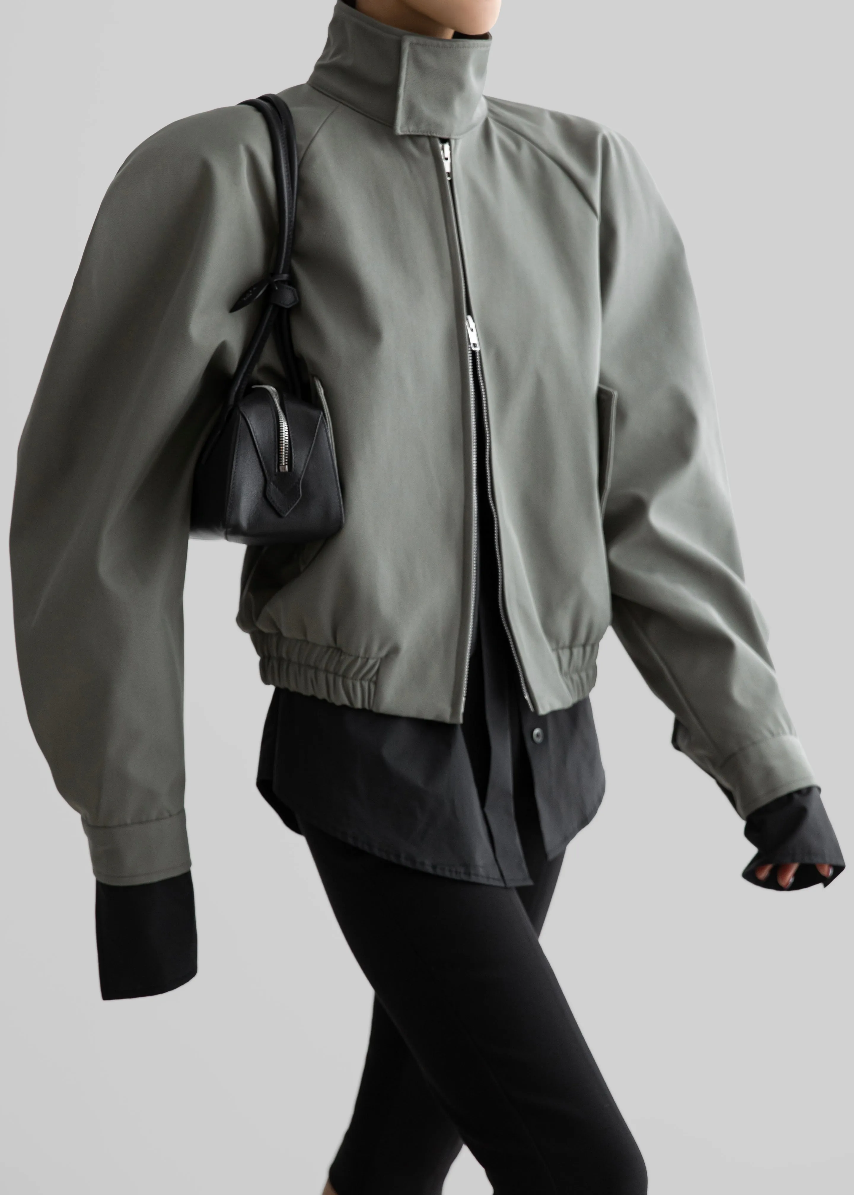 Rennes Curved Blouson Jacket - Sage sold by Frankie Shop product image thumbnail 2