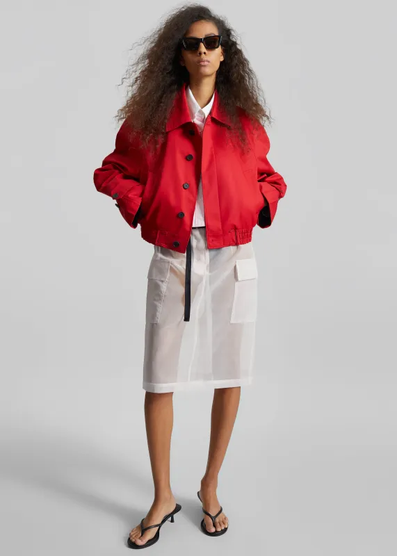 Turenne Curved Jacket - Red made by Frankie Shop
