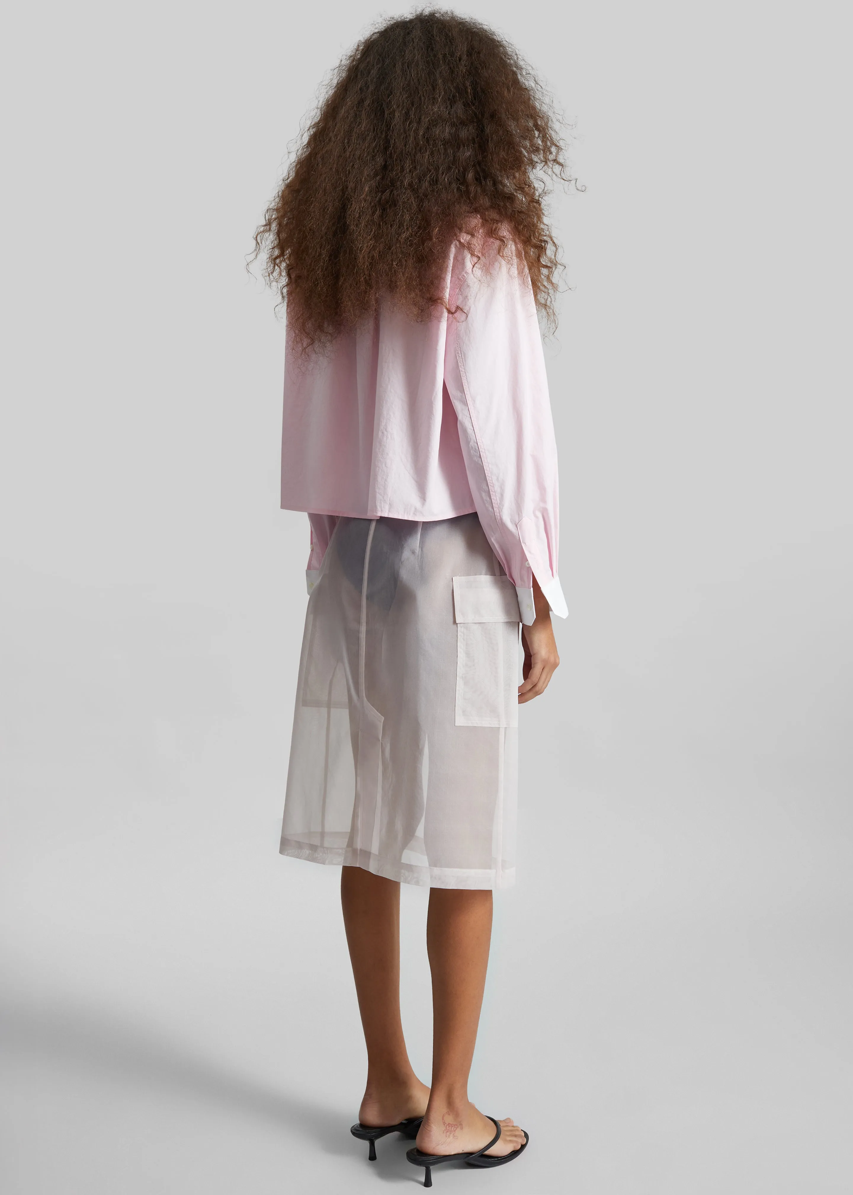 Aix Cropped Boxy Shirt - Pink sold by Frankie Shop product image thumbnail 5