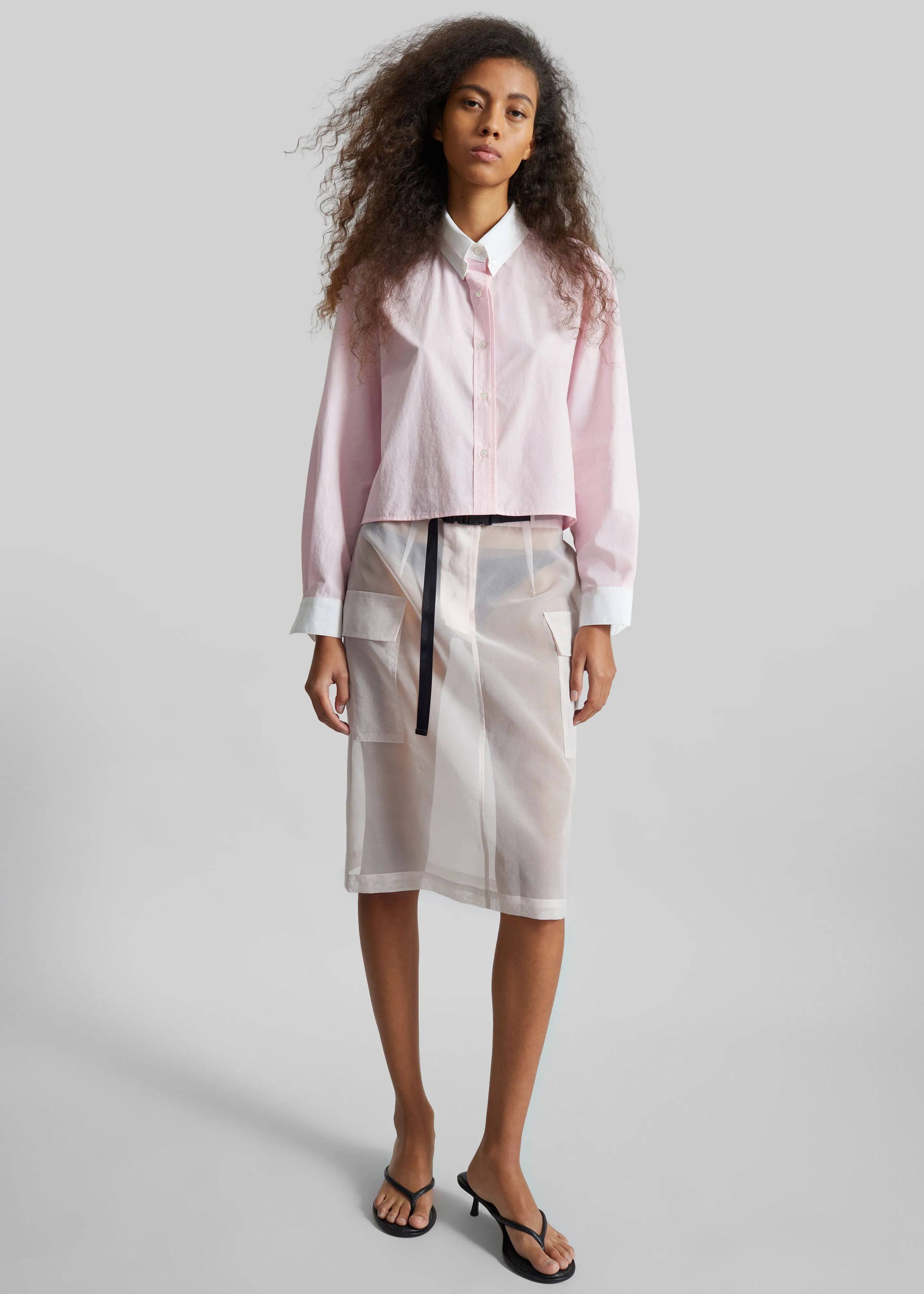 Aix Cropped Boxy Shirt - Pink sold by Frankie Shop product image thumbnail 2
