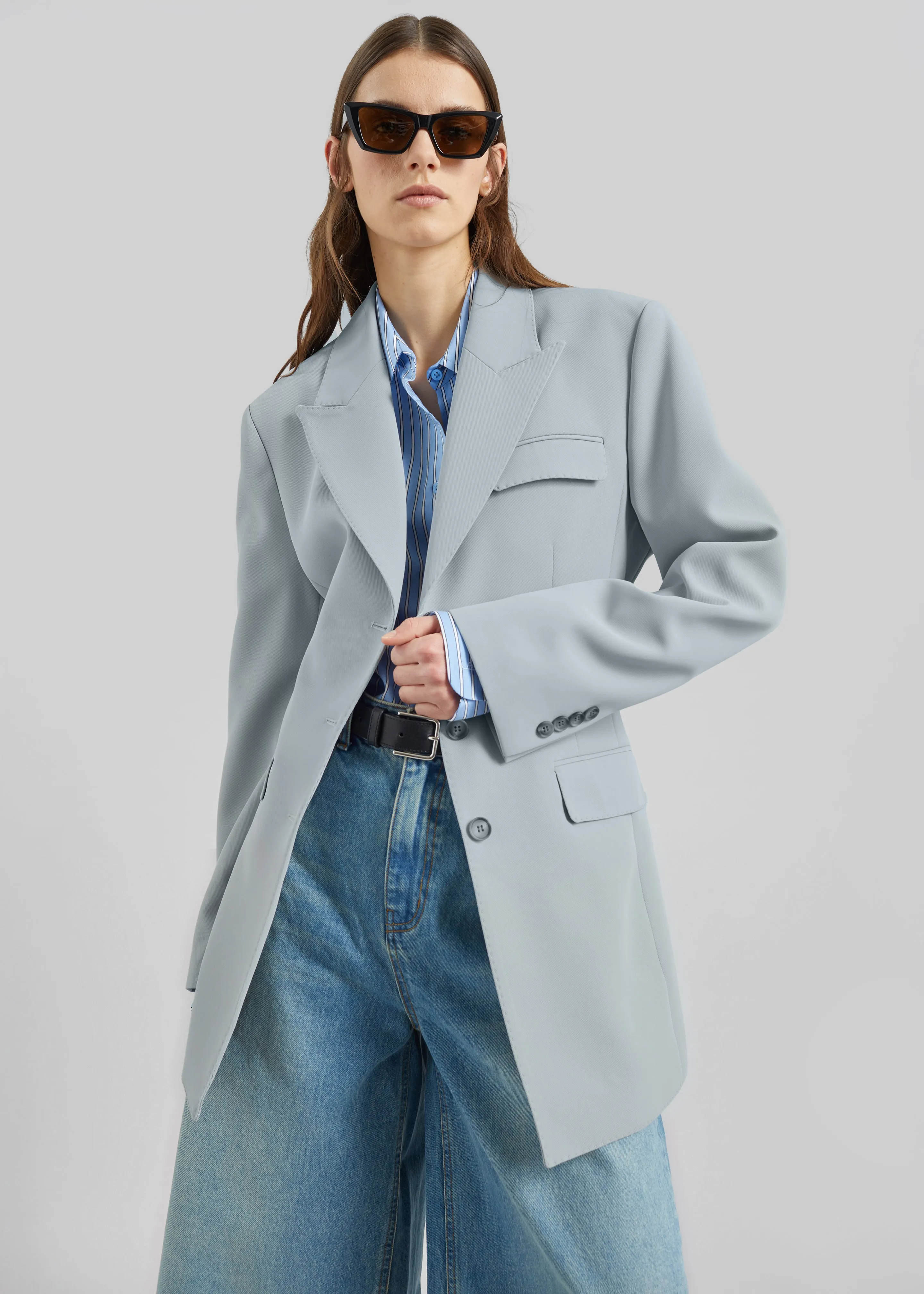 Duved Cinched Blazer - Slate Grey sold by Frankie Shop product image thumbnail 4