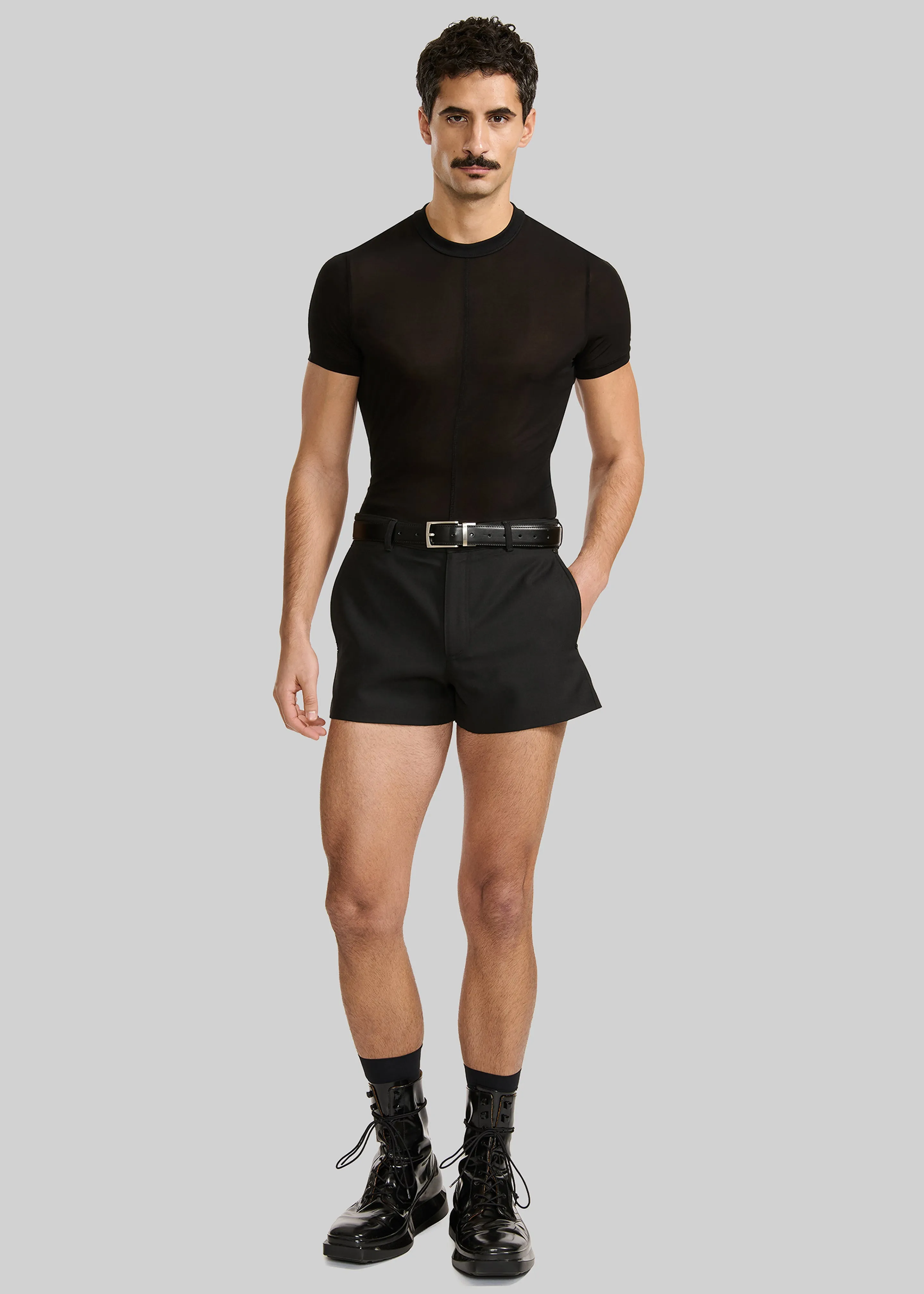 Louis Gabriel Nouchi Wool Suit Shorts - Black sold by Frankie Shop product image thumbnail 2