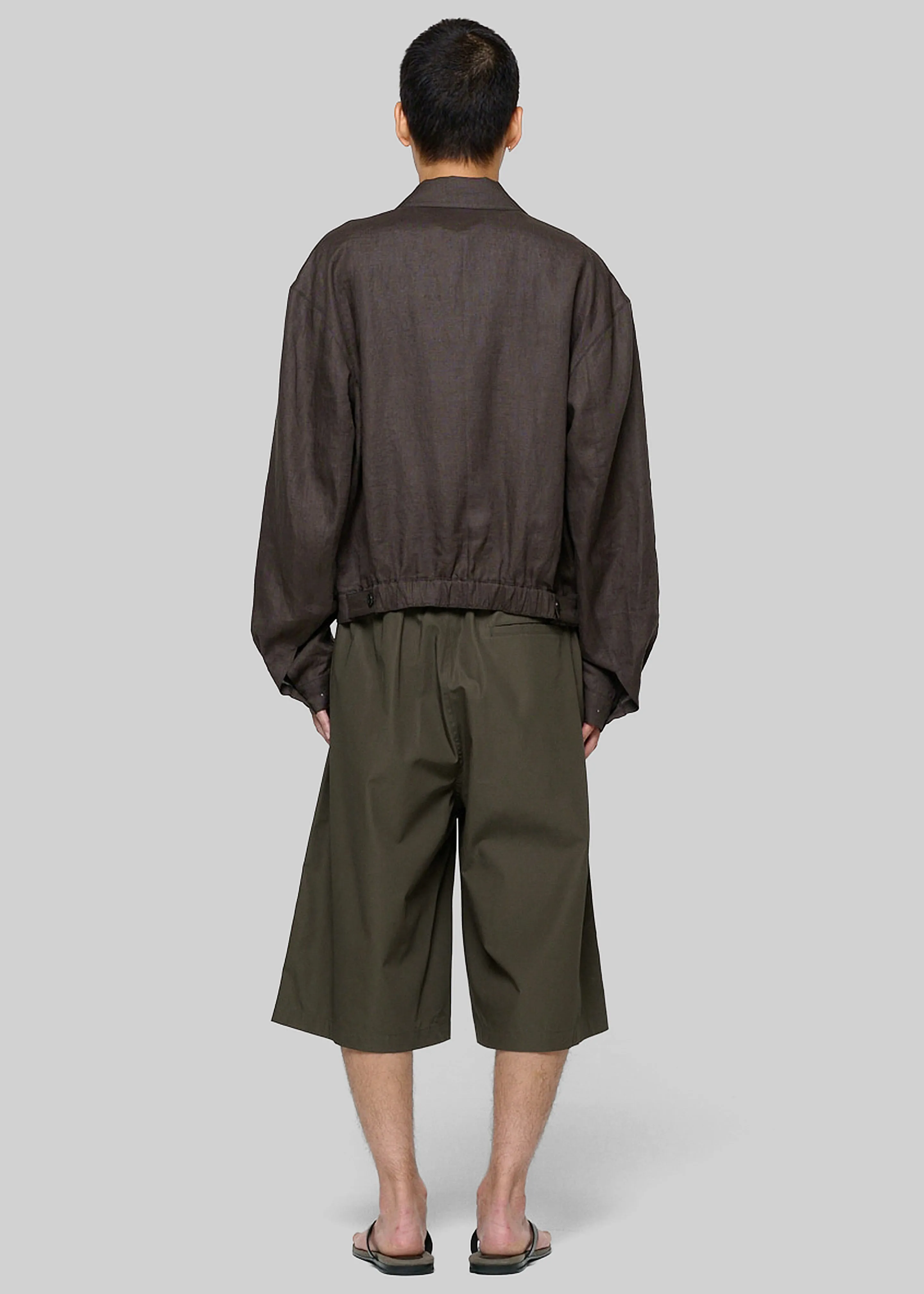 Amomento Two Tuck Wide Shorts - Brown sold by Frankie Shop product image thumbnail 4