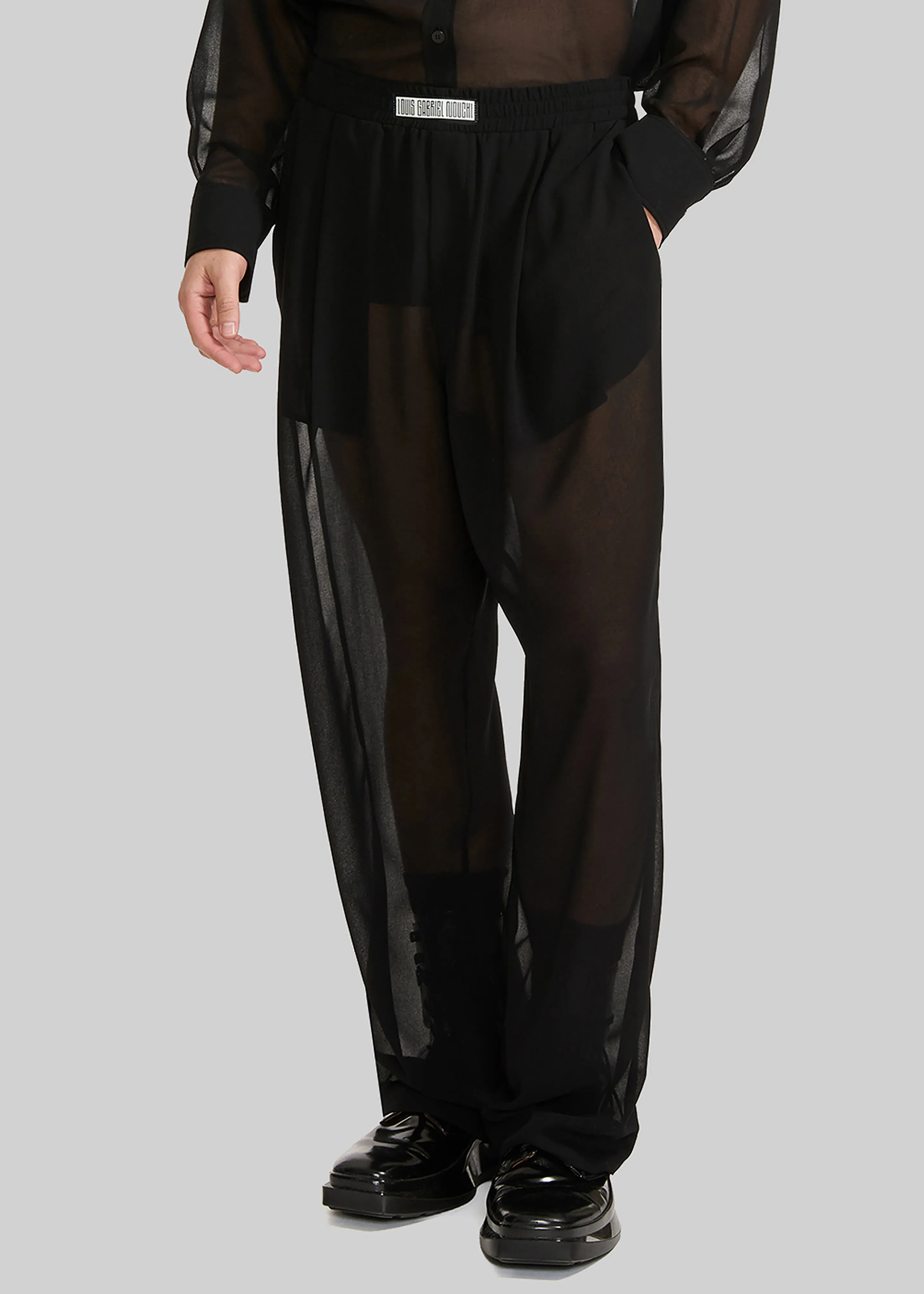 Louis Gabriel Nouchi Large Jogging Pants - Black sold by Frankie Shop product image thumbnail 4