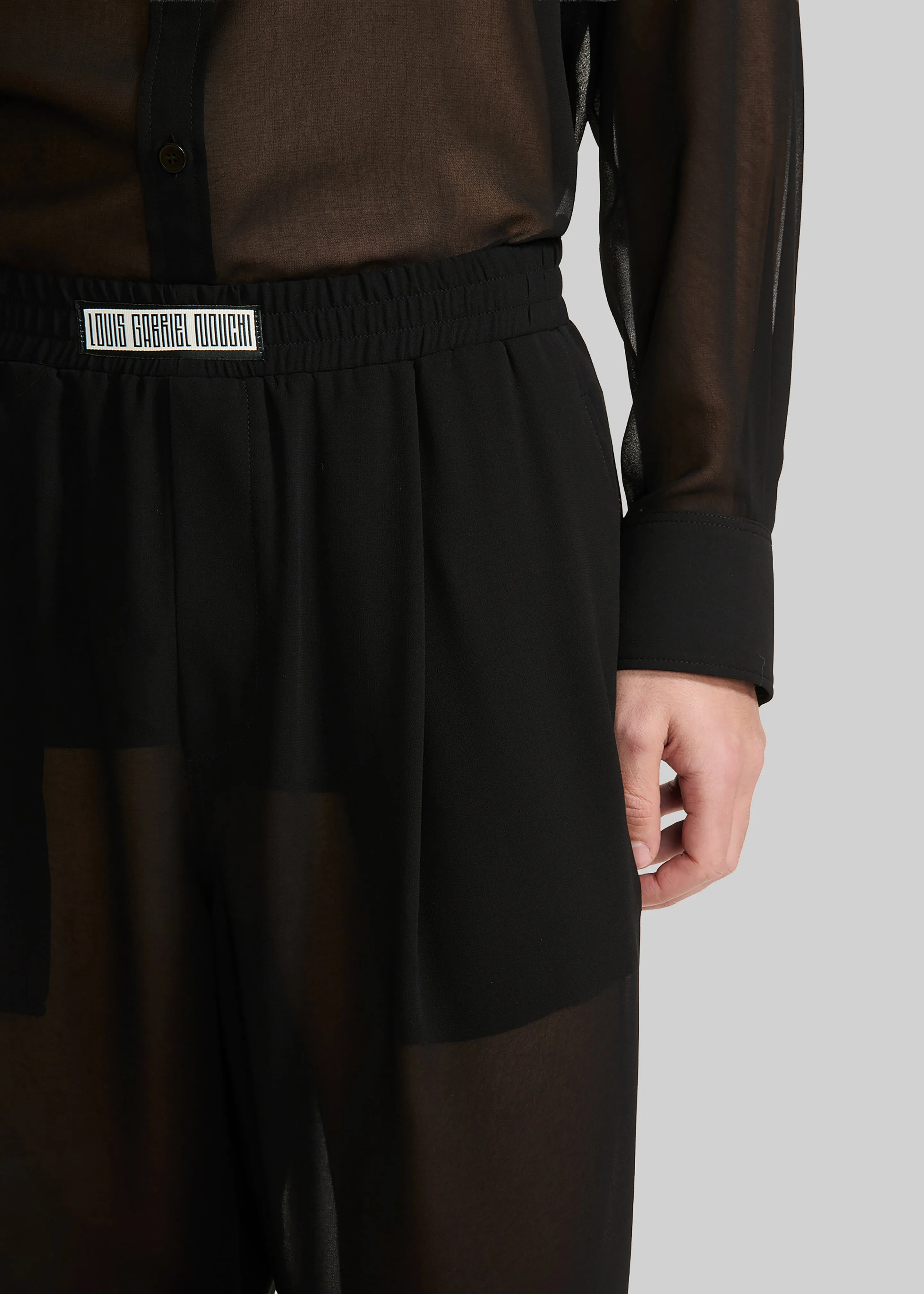 Louis Gabriel Nouchi Large Jogging Pants - Black sold by Frankie Shop product image thumbnail 3