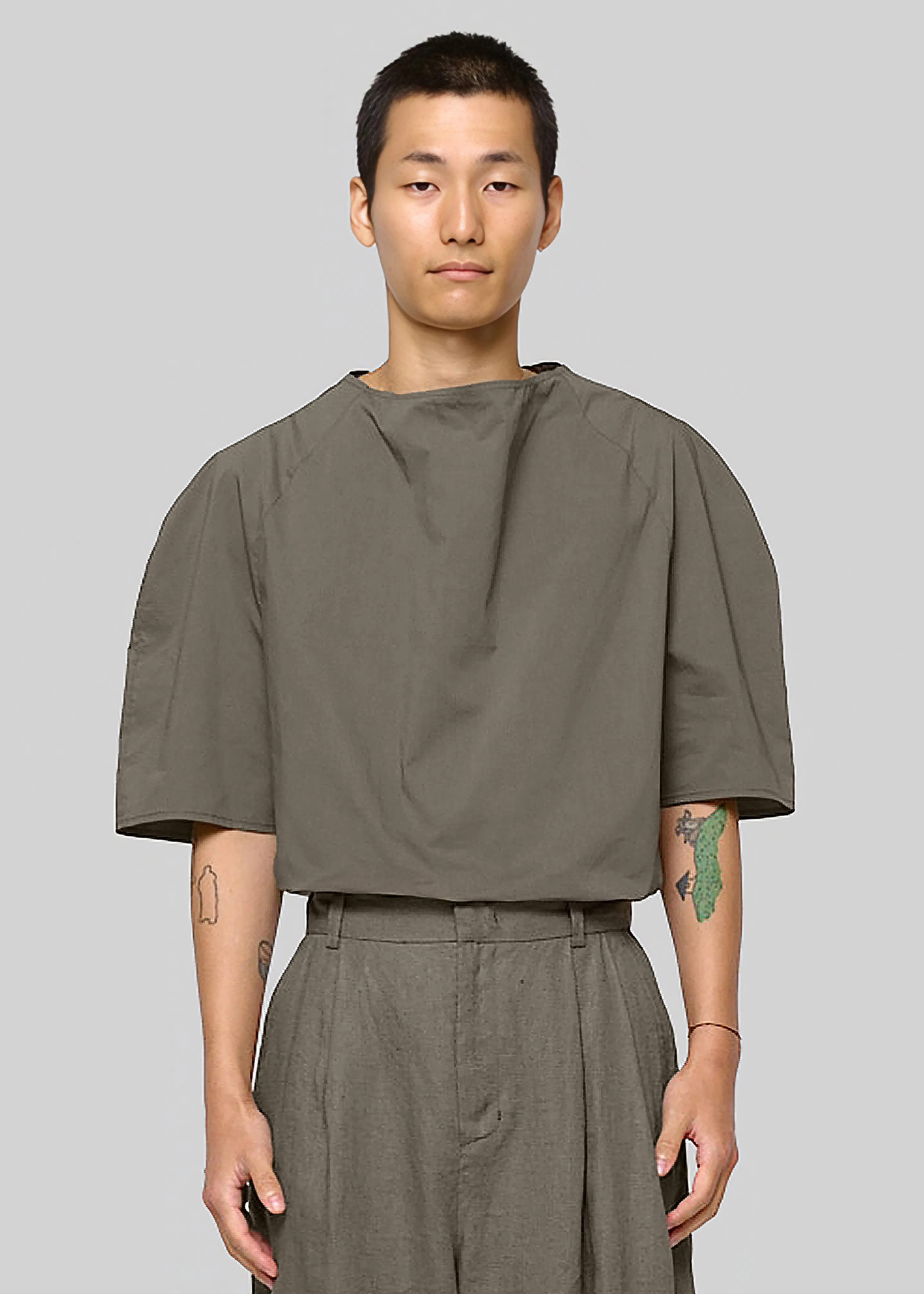 Amomento Raglan Cowl Neck Top - Khaki sold by Frankie Shop