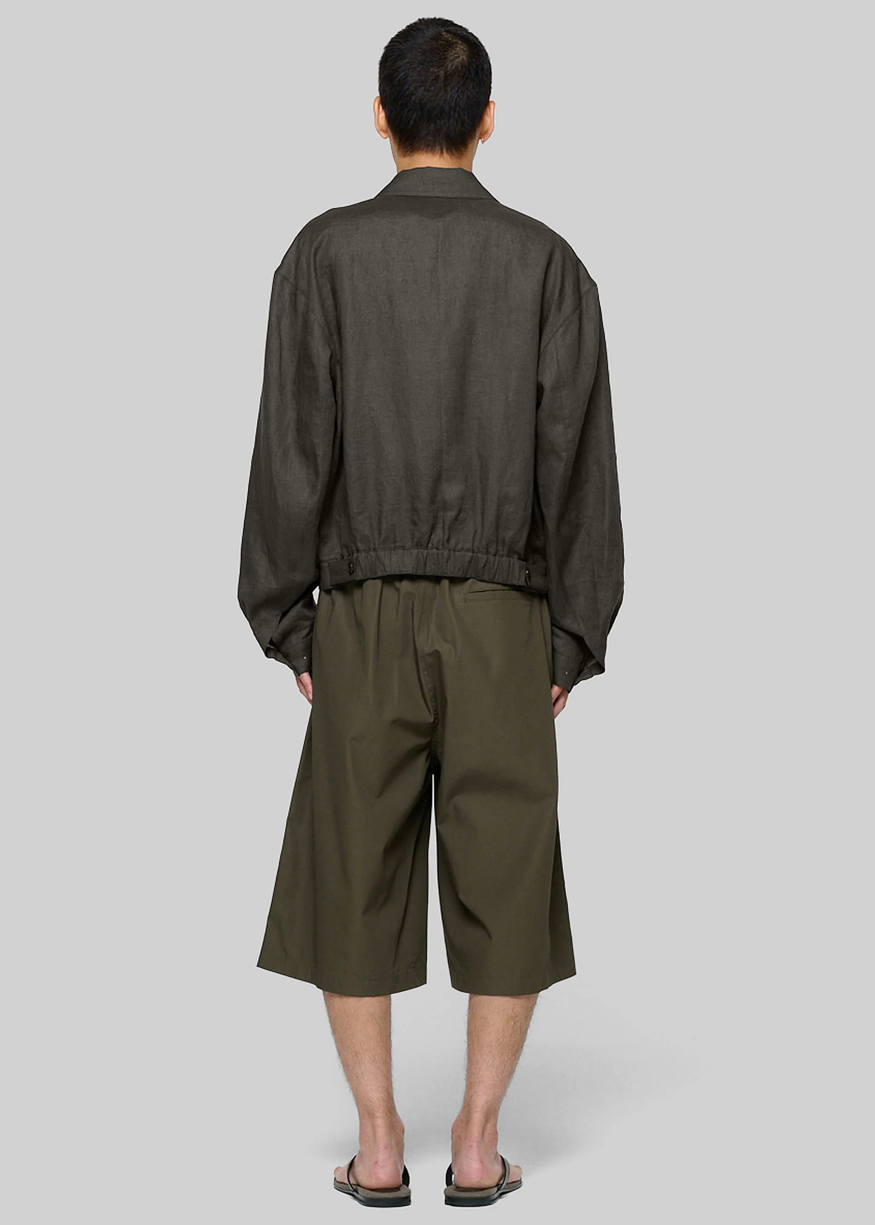 Amomento Linen Crop Jacket - Khaki Grey sold by Frankie Shop product image thumbnail 5
