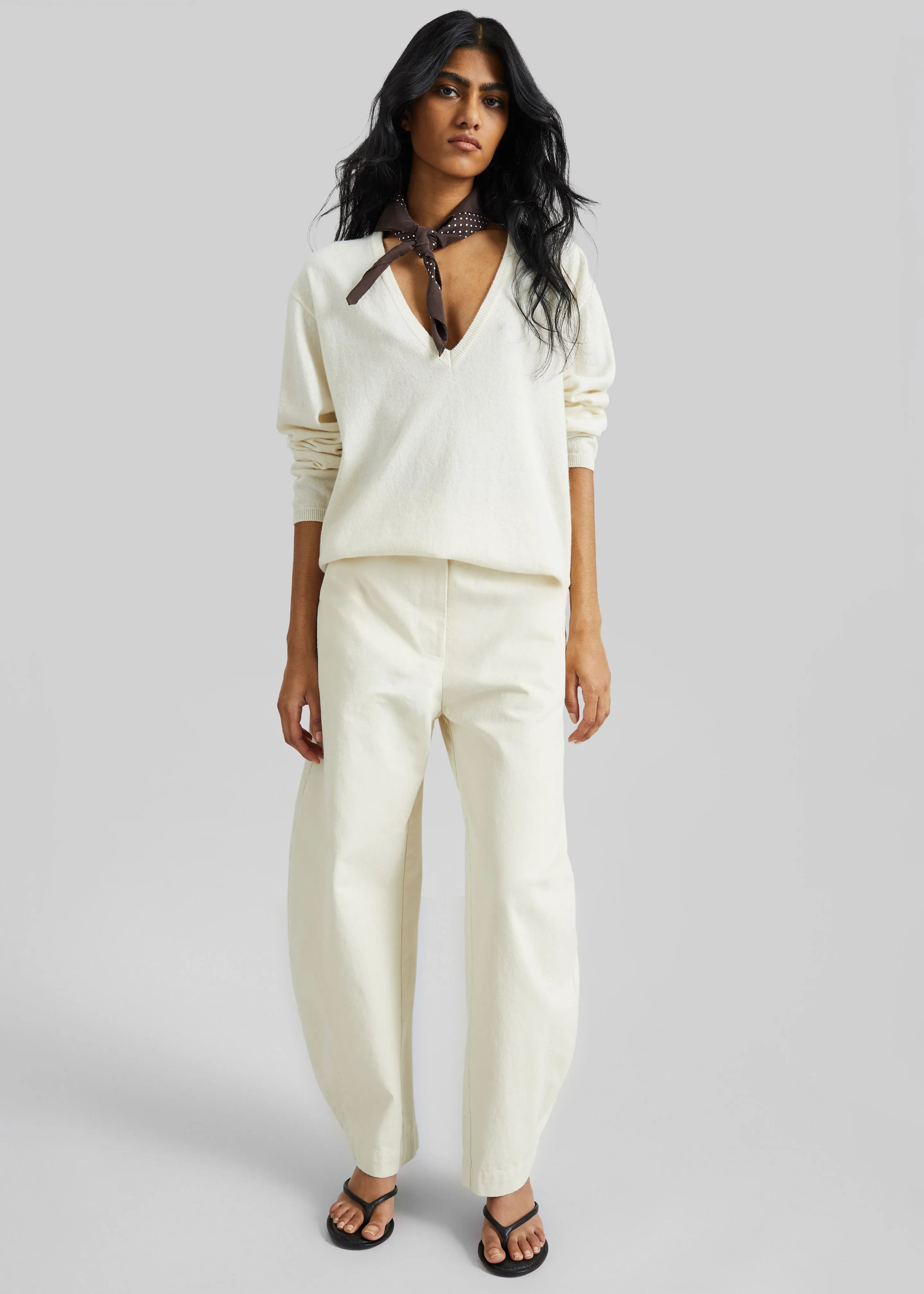 Noyon Barrel Leg Pants - Cream sold by Frankie Shop product image thumbnail 4