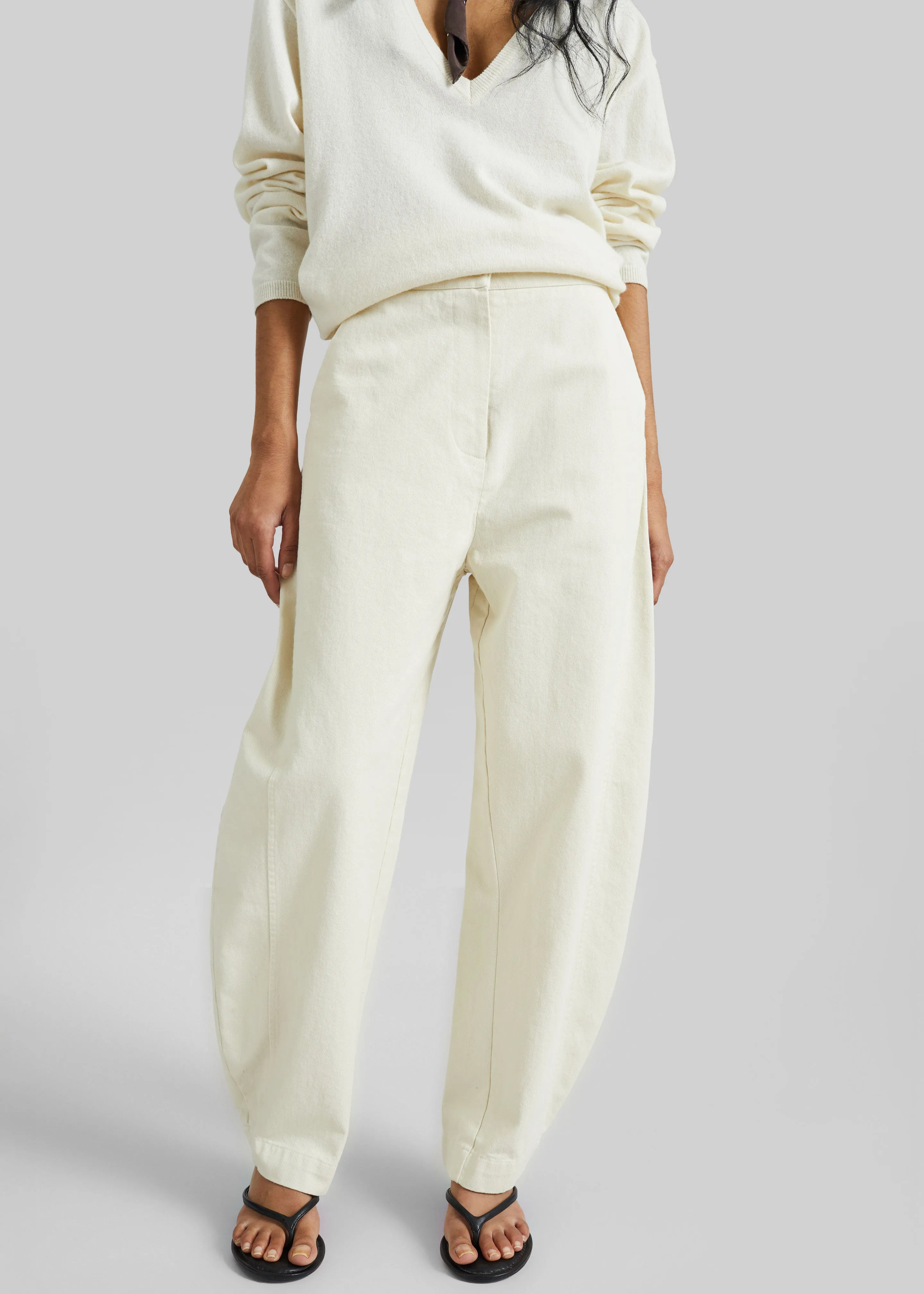 Noyon Barrel Leg Pants - Cream sold by Frankie Shop product image thumbnail 2