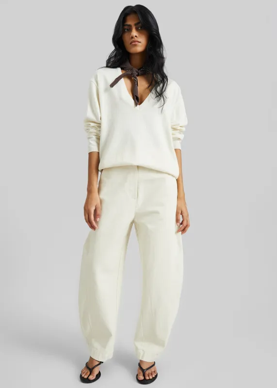 Noyon Barrel Leg Pants - Cream made by Frankie Shop