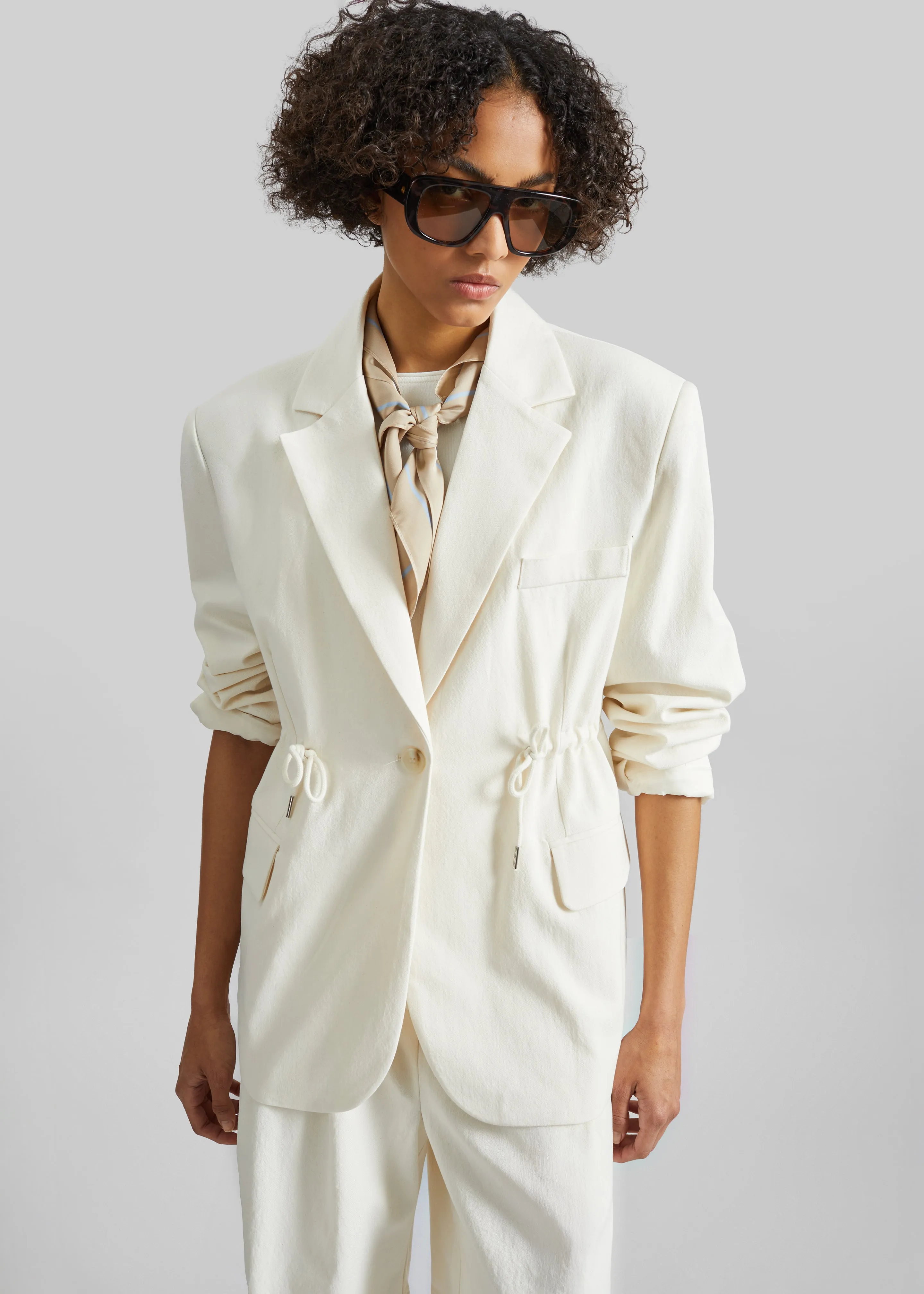 Altea Drawstring Blazer - Ivory sold by Frankie Shop product image thumbnail 3