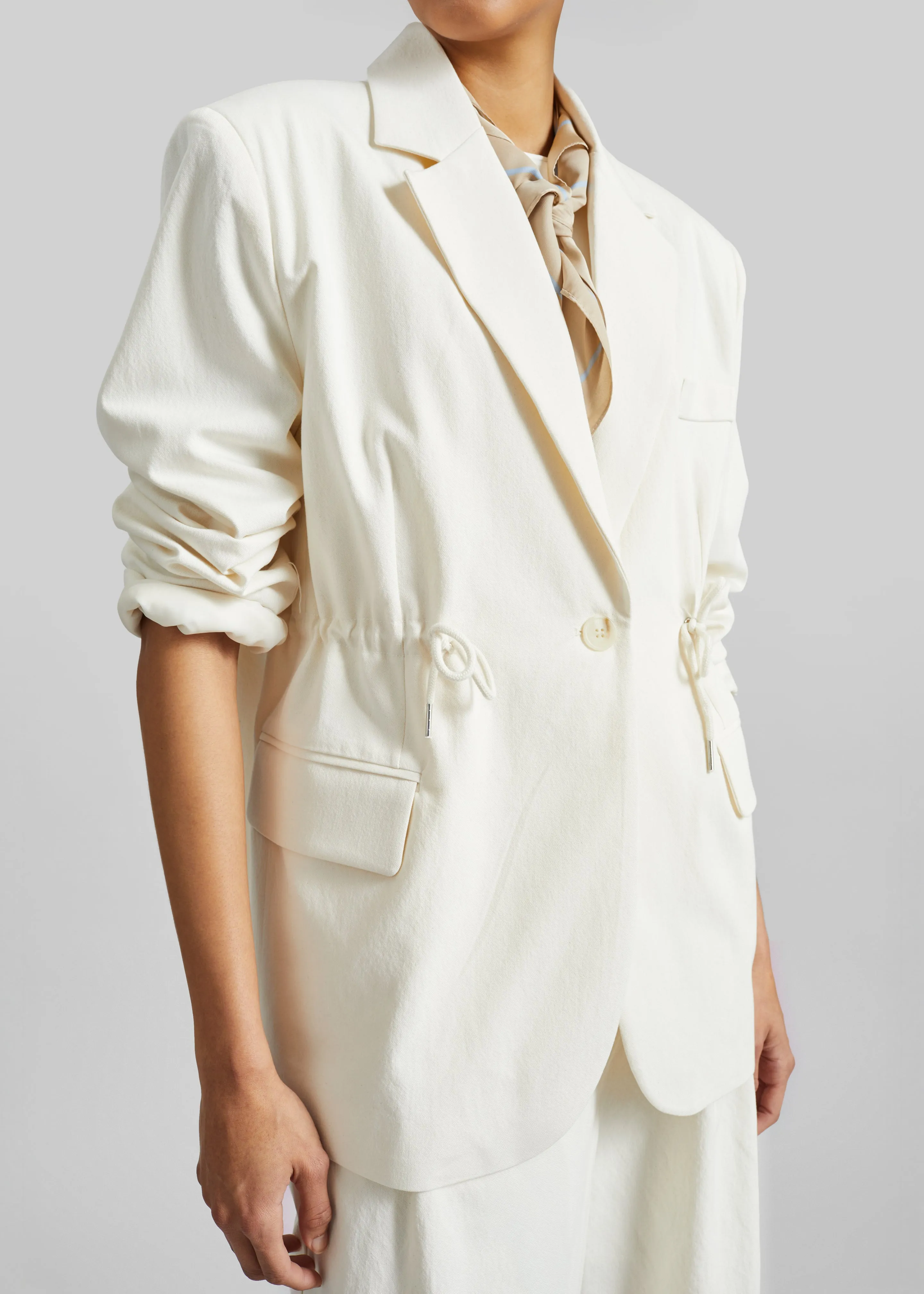 Altea Drawstring Blazer - Ivory sold by Frankie Shop product image thumbnail 4