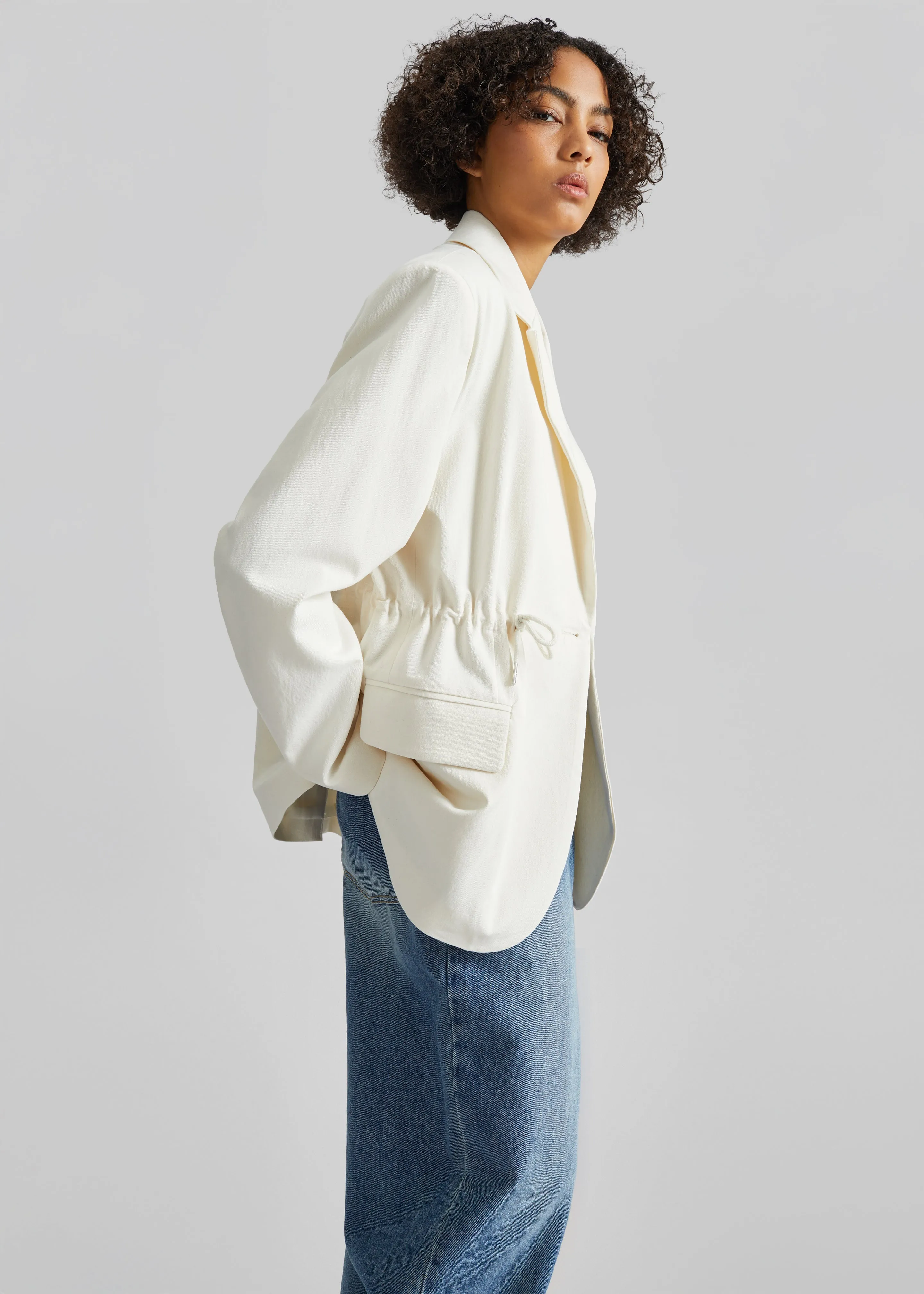 Altea Drawstring Blazer - Ivory sold by Frankie Shop product image thumbnail 5