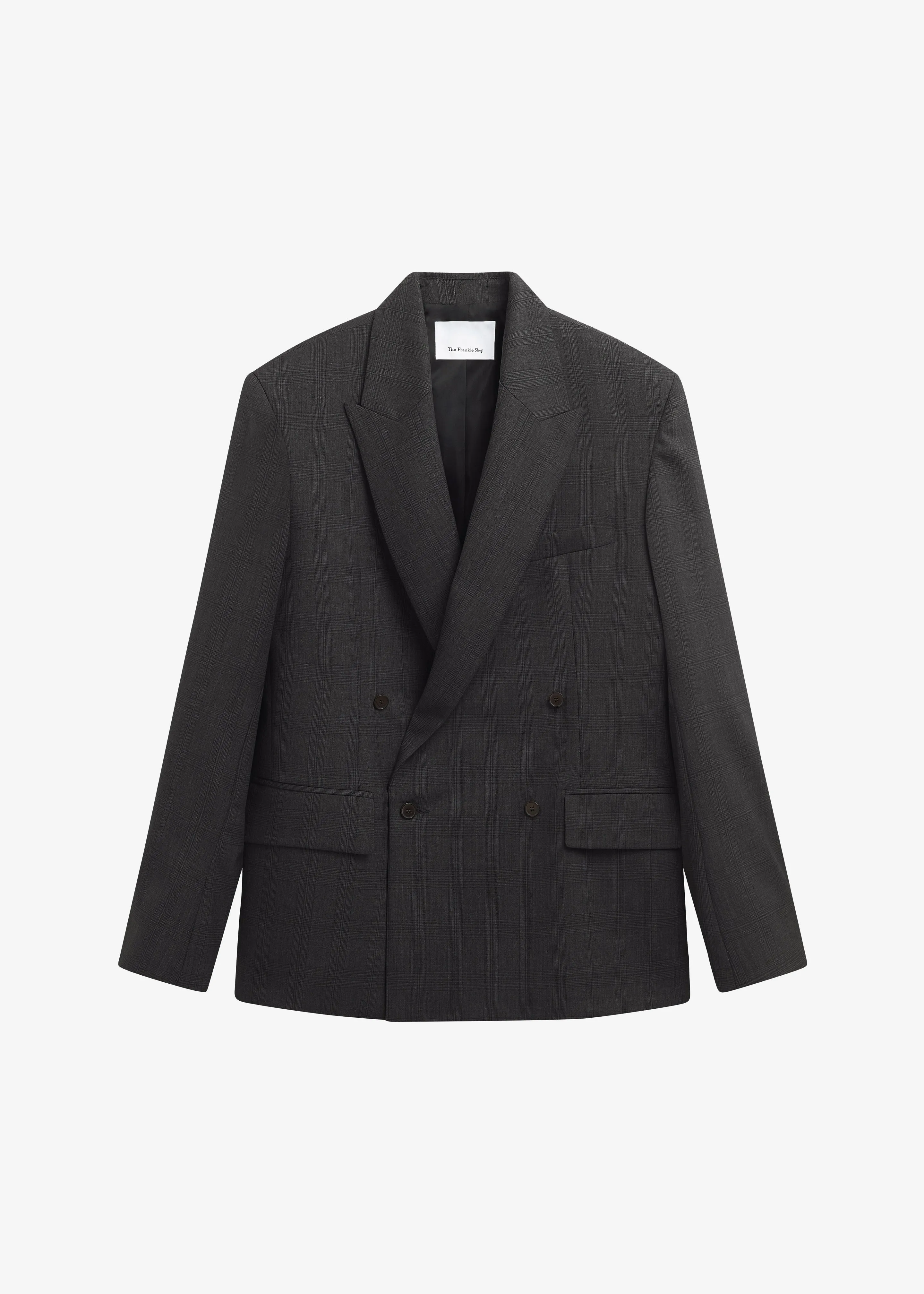 Newark Plaid Double Breasted Blazer - Dark Grey sold by Frankie Shop product image thumbnail 5