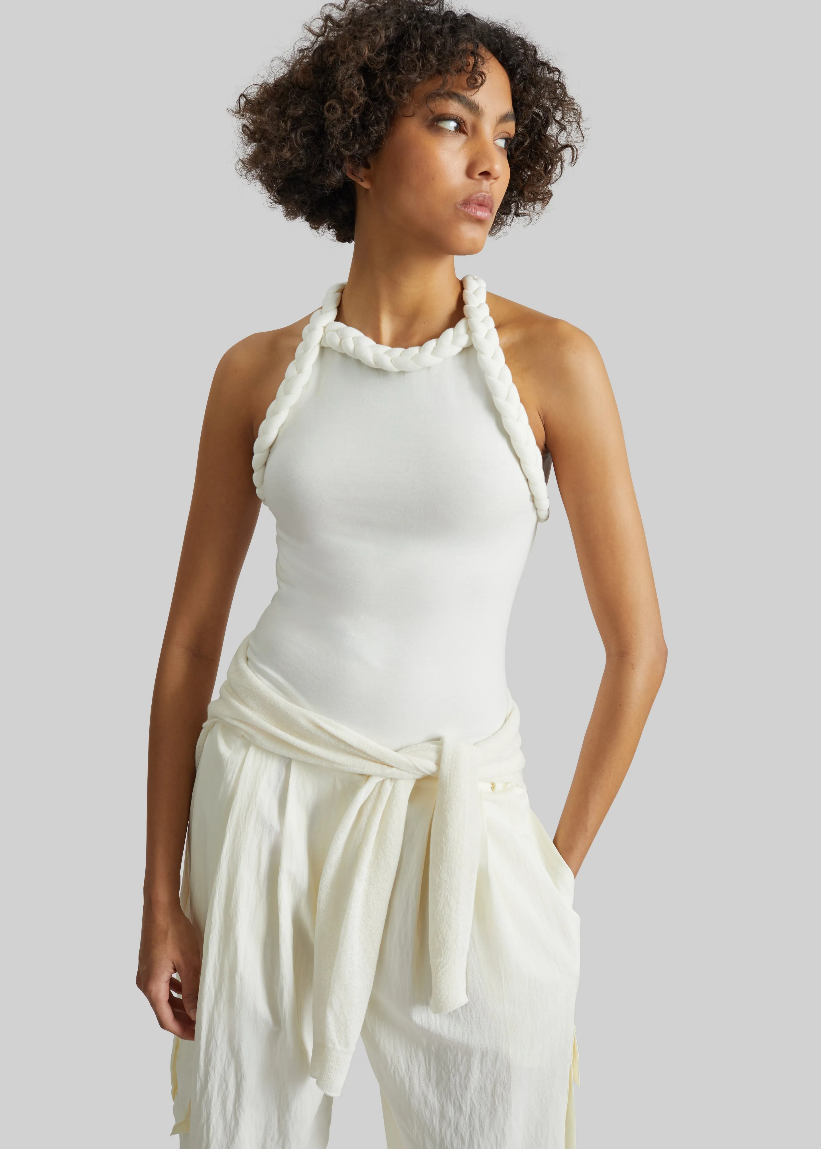 Bevza Tisto Bodysuit - White sold by Frankie Shop