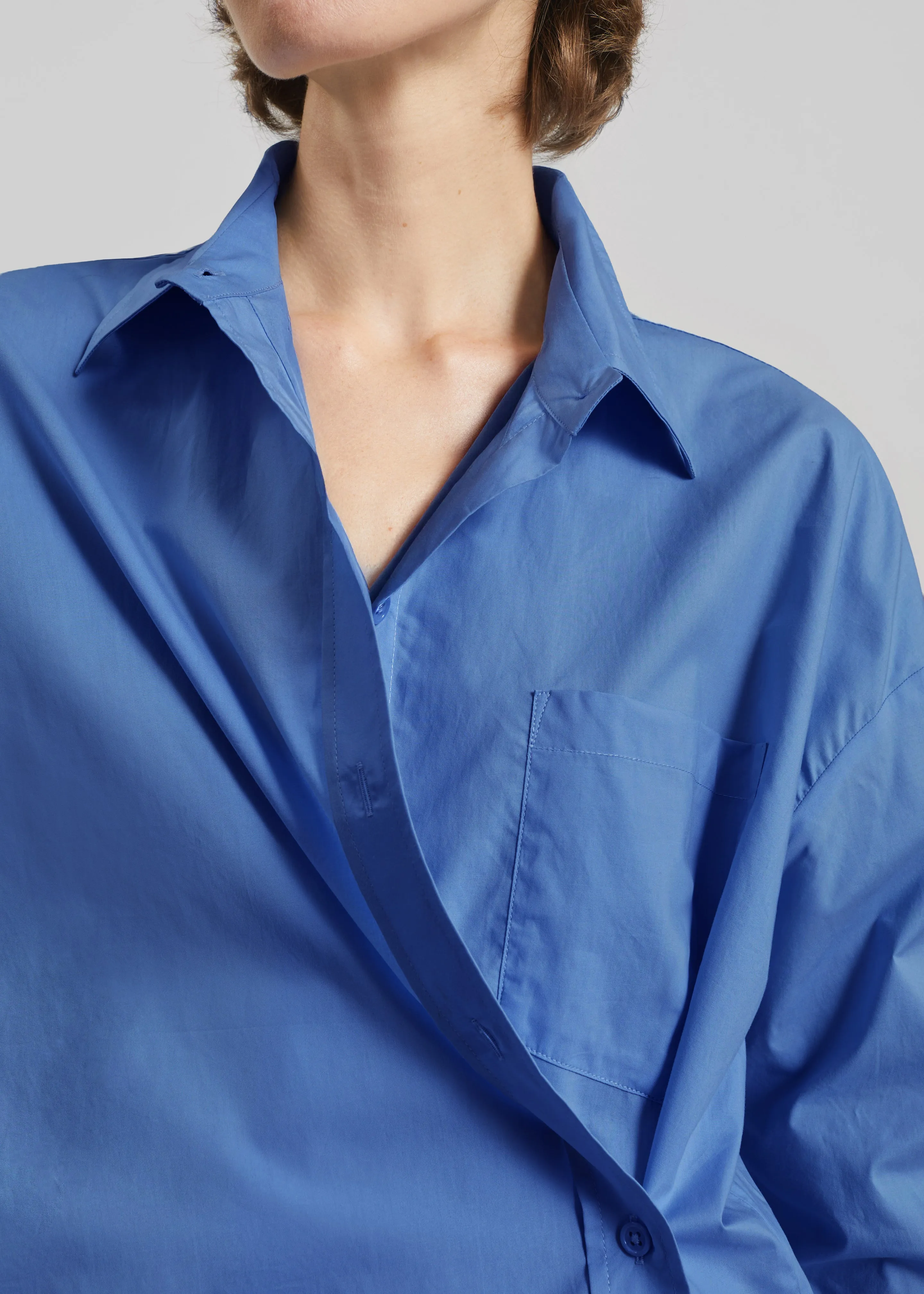 Ornella Side Button-Up Shirt - Cobalt sold by Frankie Shop product image thumbnail 3