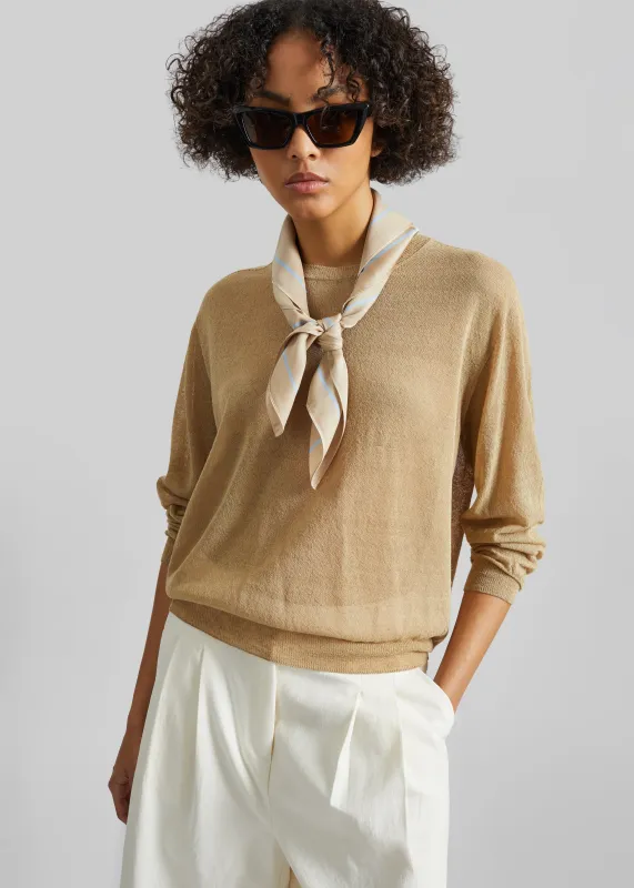Lerici Square Scarf - Beige made by Frankie Shop
