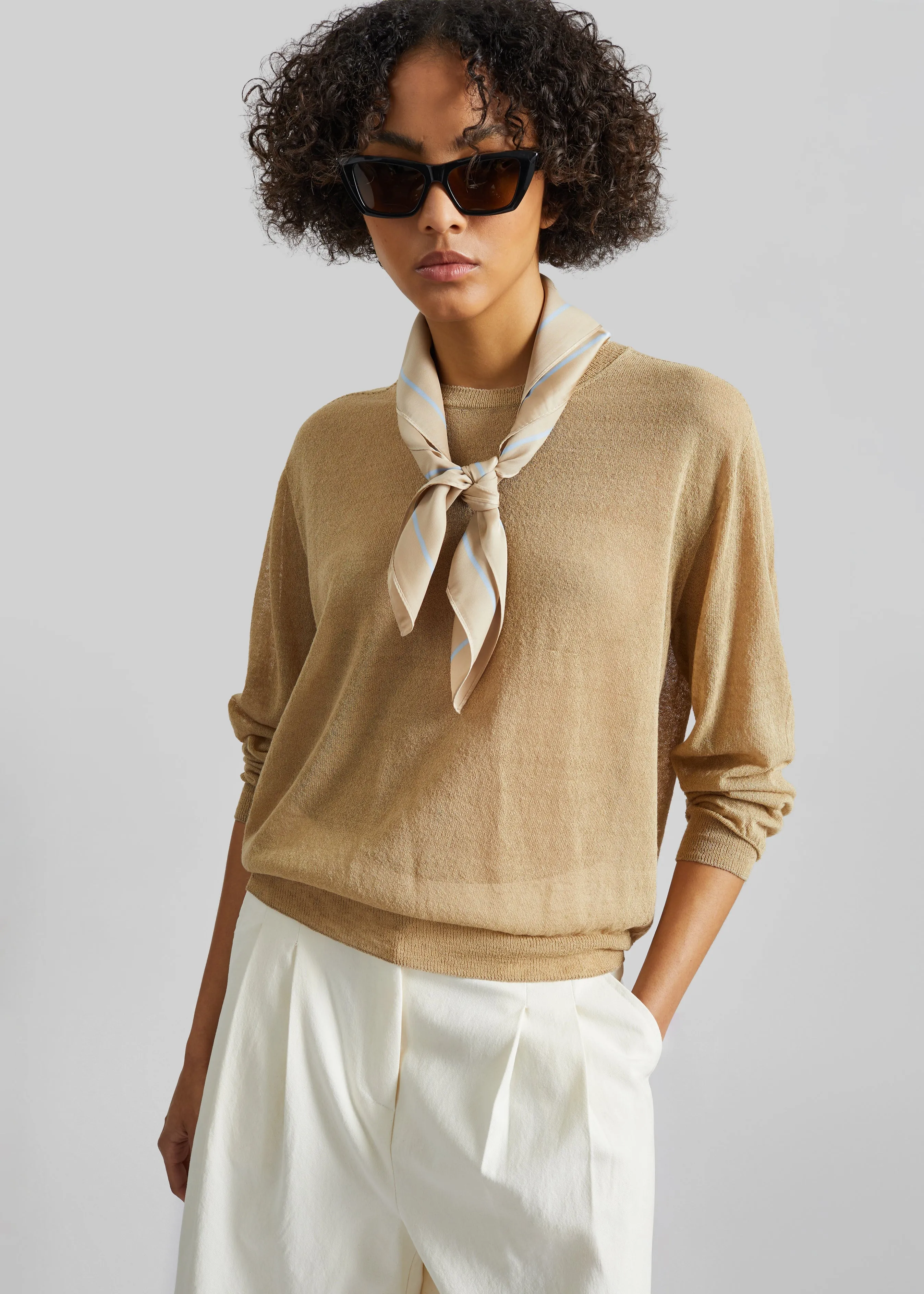 Lerici Square Scarf - Beige sold by Frankie Shop
