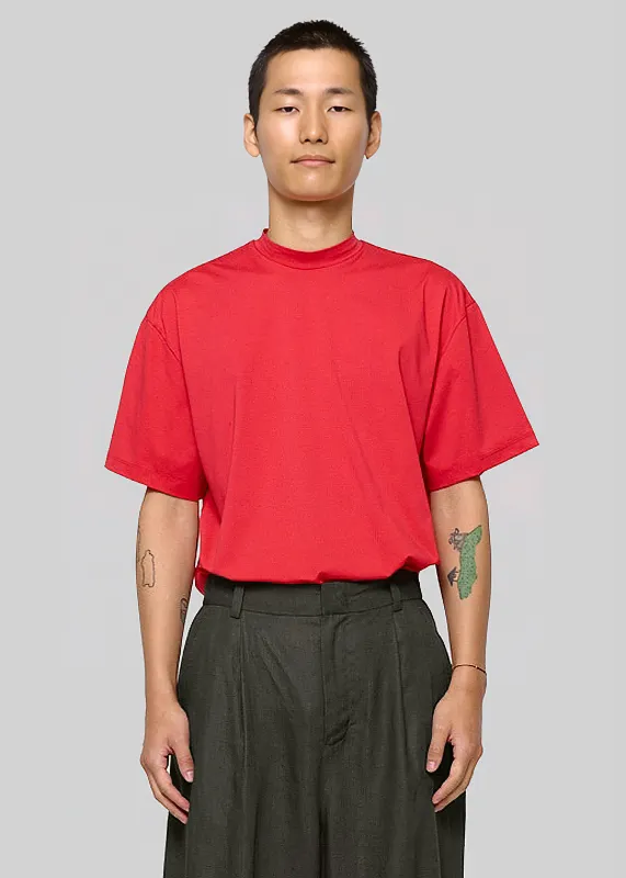 Amomento Mock Neck T-Shirt - Red made by Amomento