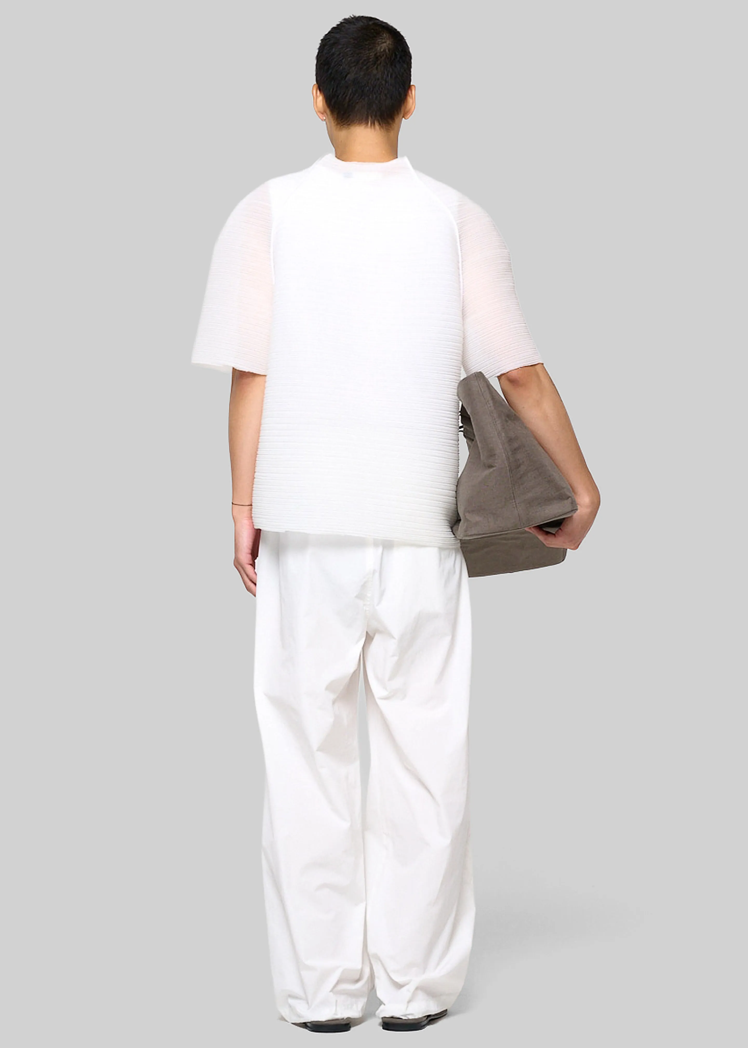 Amomento Men's Pleats Raglan Top - White sold by Frankie Shop product image thumbnail 4