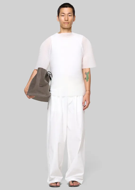 Amomento Men's Pleats Raglan Top - White made by Amomento