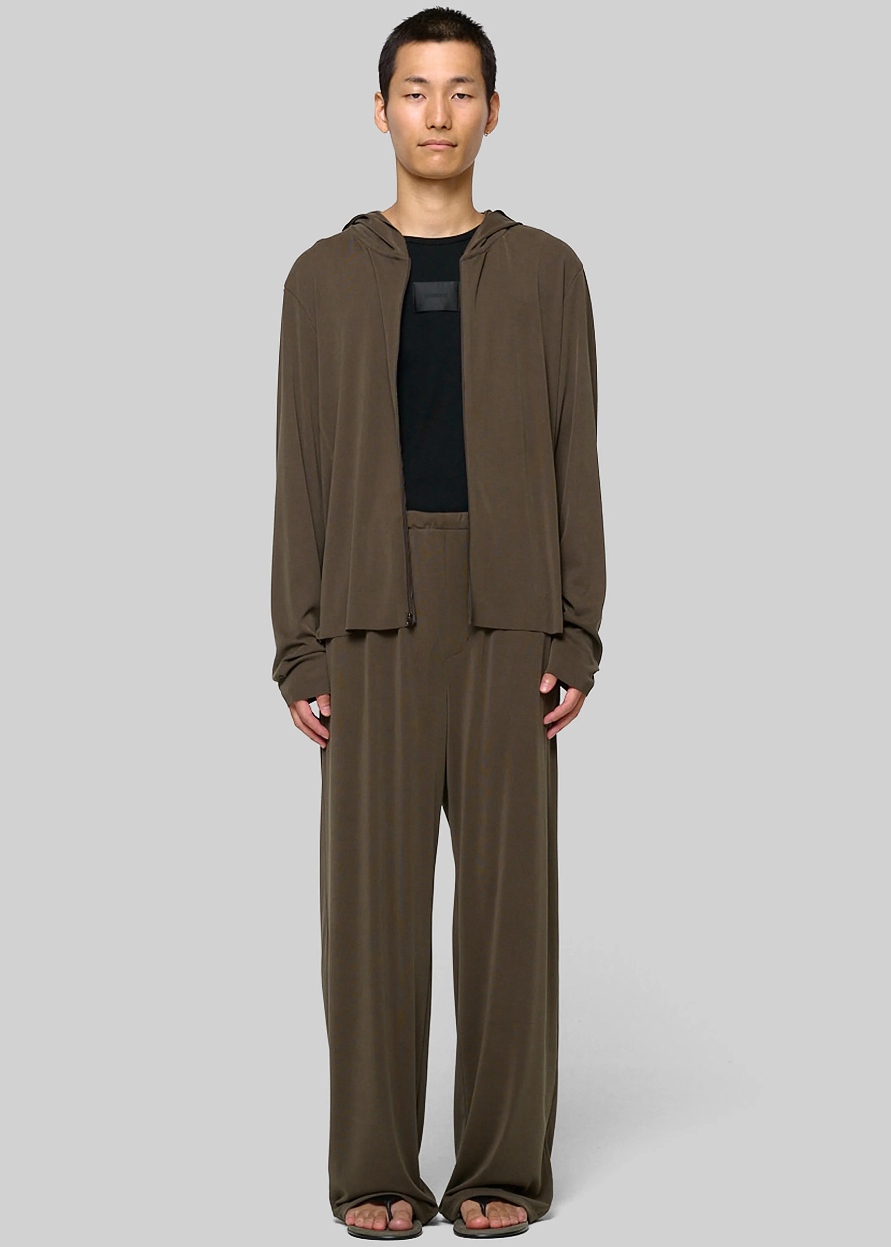 Amomento Jersey Hooded Jumper - Brown sold by Frankie Shop product image thumbnail 3