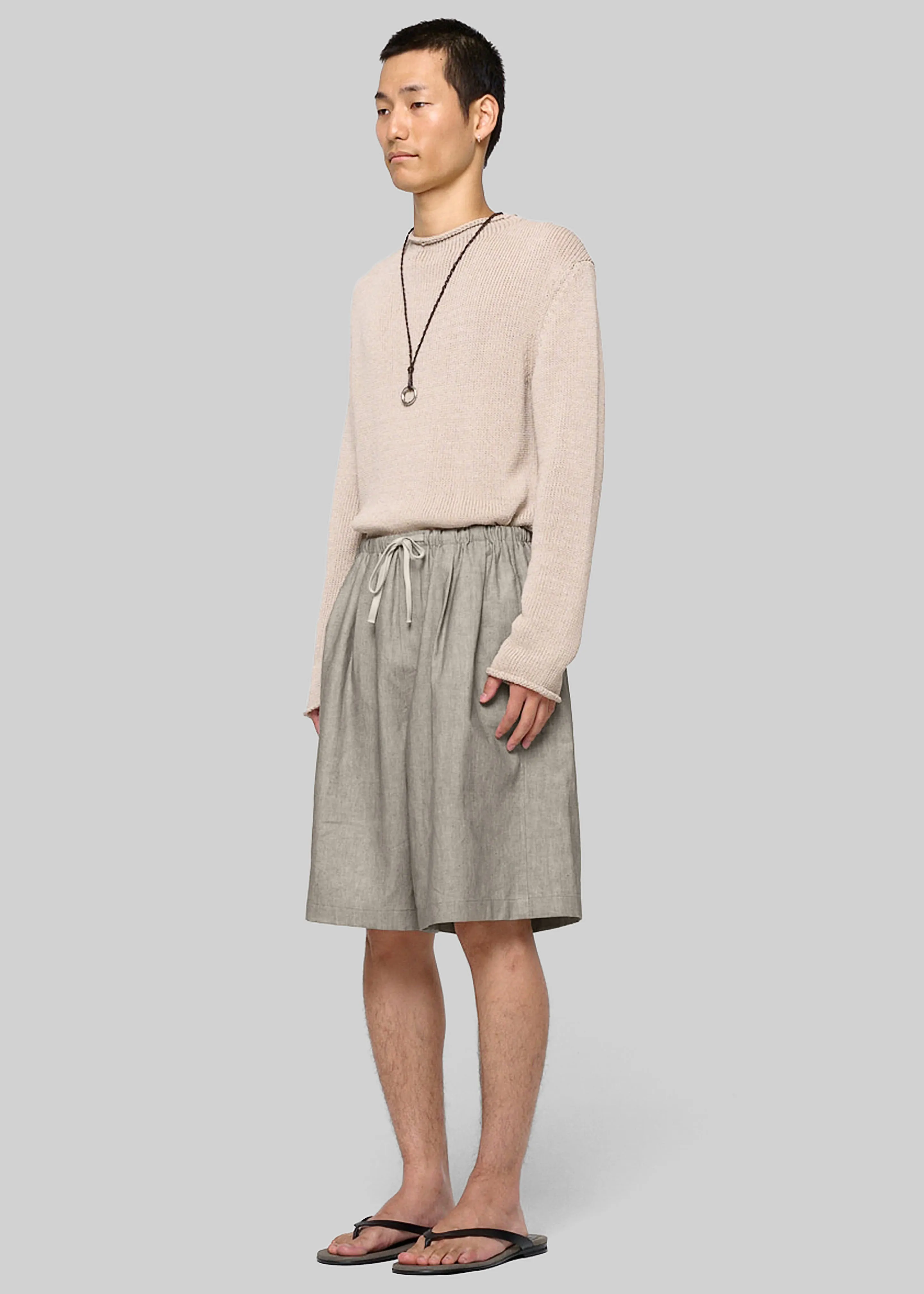 Amomento Linen Drawstring Shorts - Beige sold by Frankie Shop product image thumbnail 3