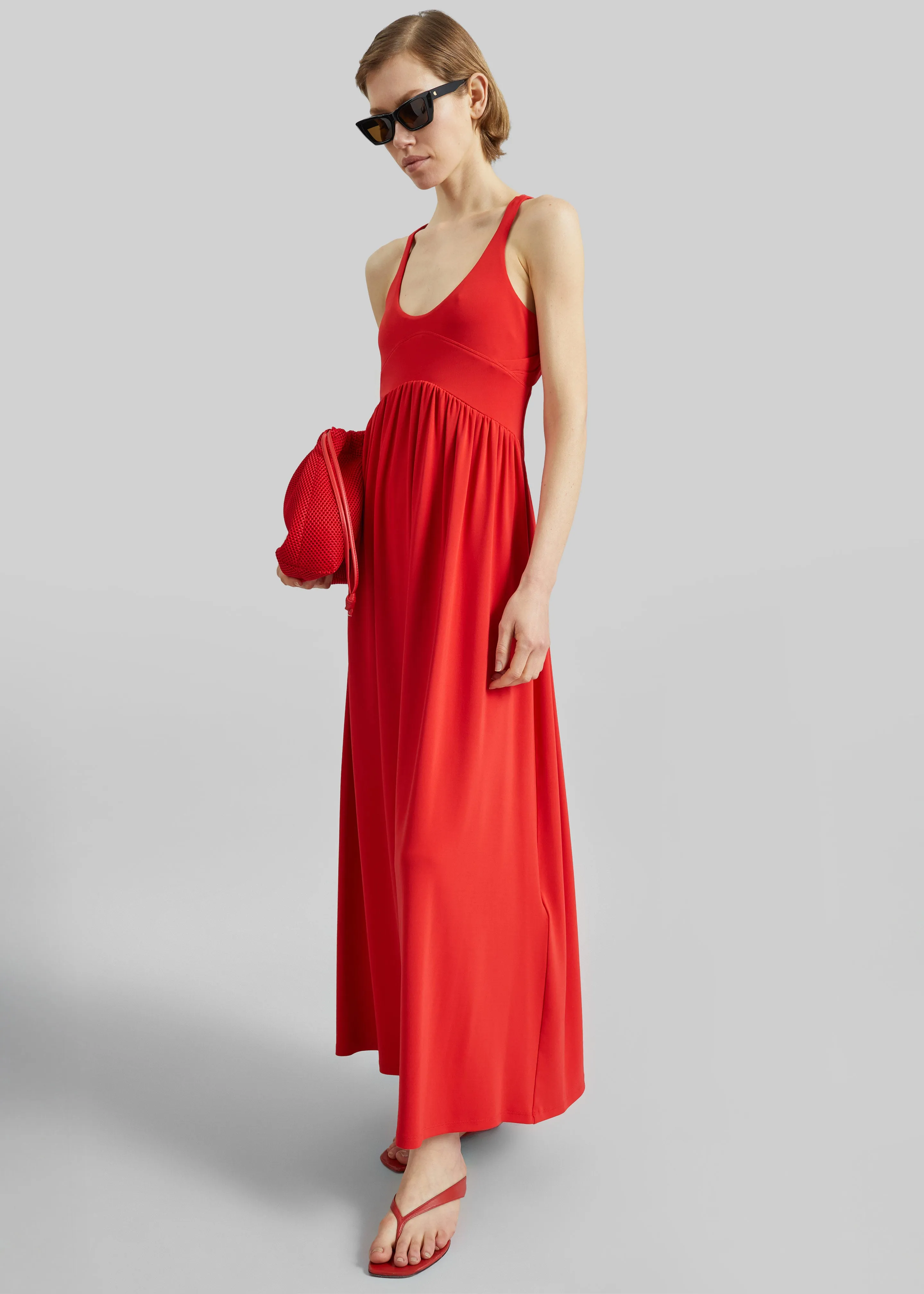 Sportmax Panino Long Dress - Coral sold by Frankie Shop product image thumbnail 3