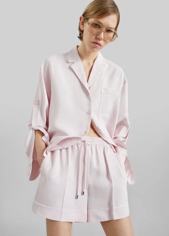 Sportmax Crespo Satin Shorts - Pink made by Sportmax