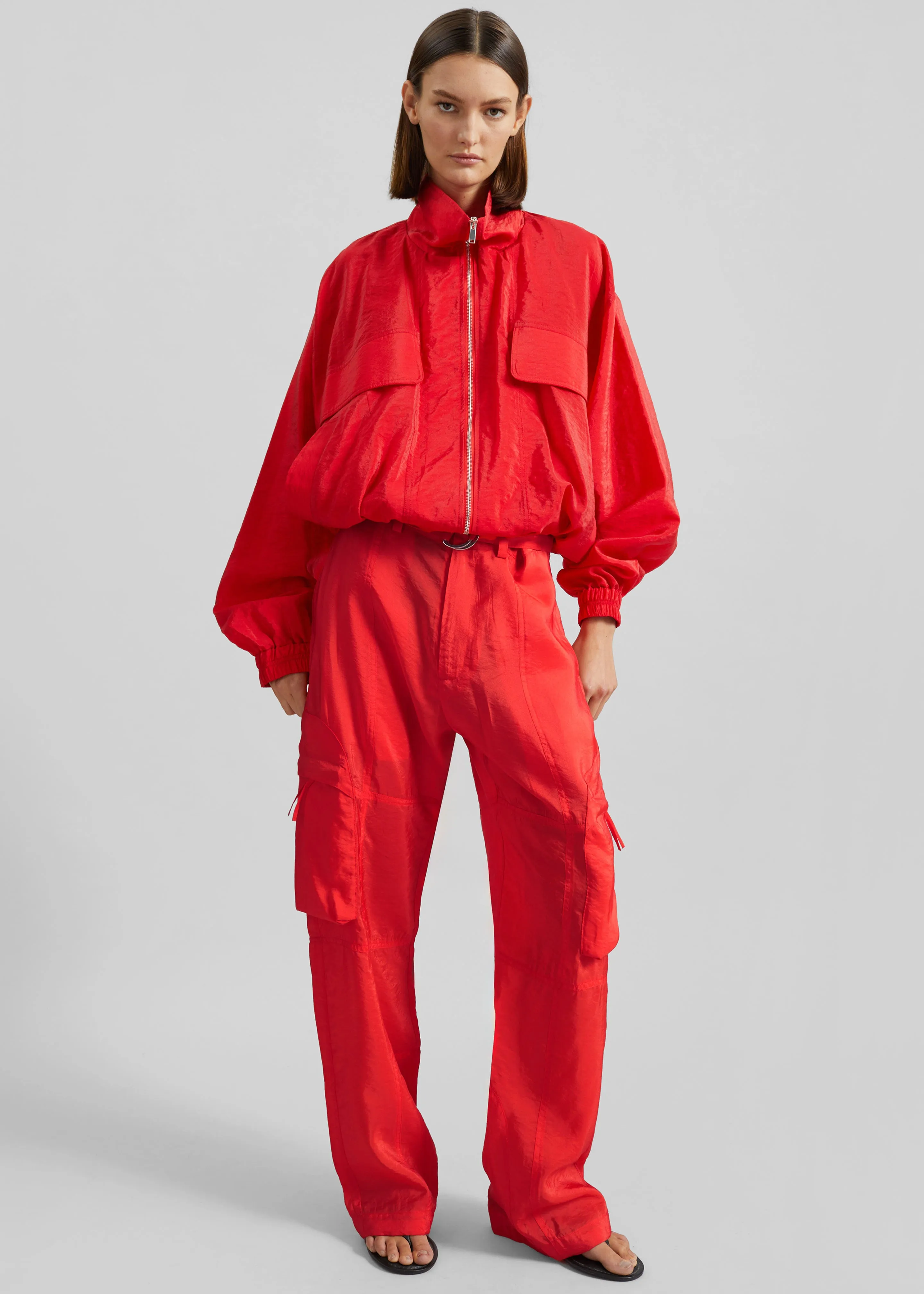 Kelly Sheer Cargo Pants - Red sold by Frankie Shop product image thumbnail 2
