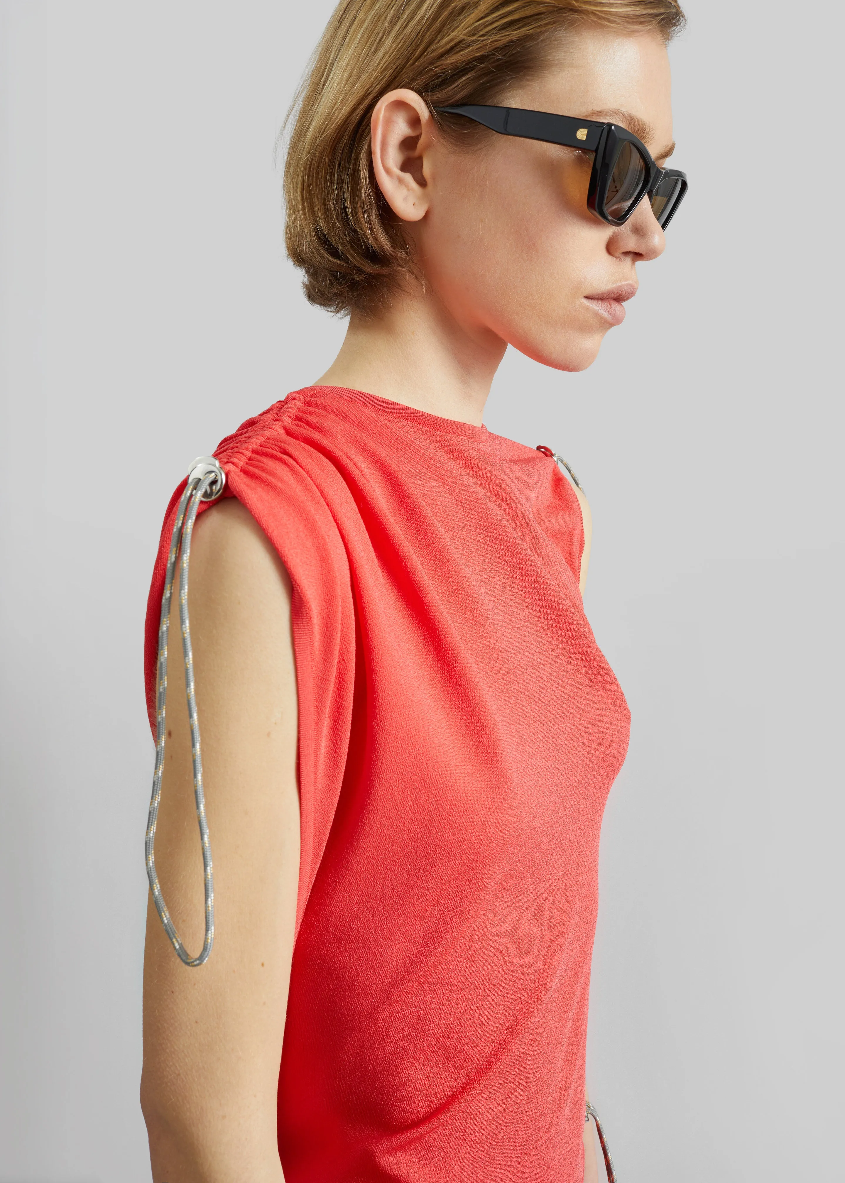 Coperni Adjustable Knit Dress - Red sold by Frankie Shop product image thumbnail 4