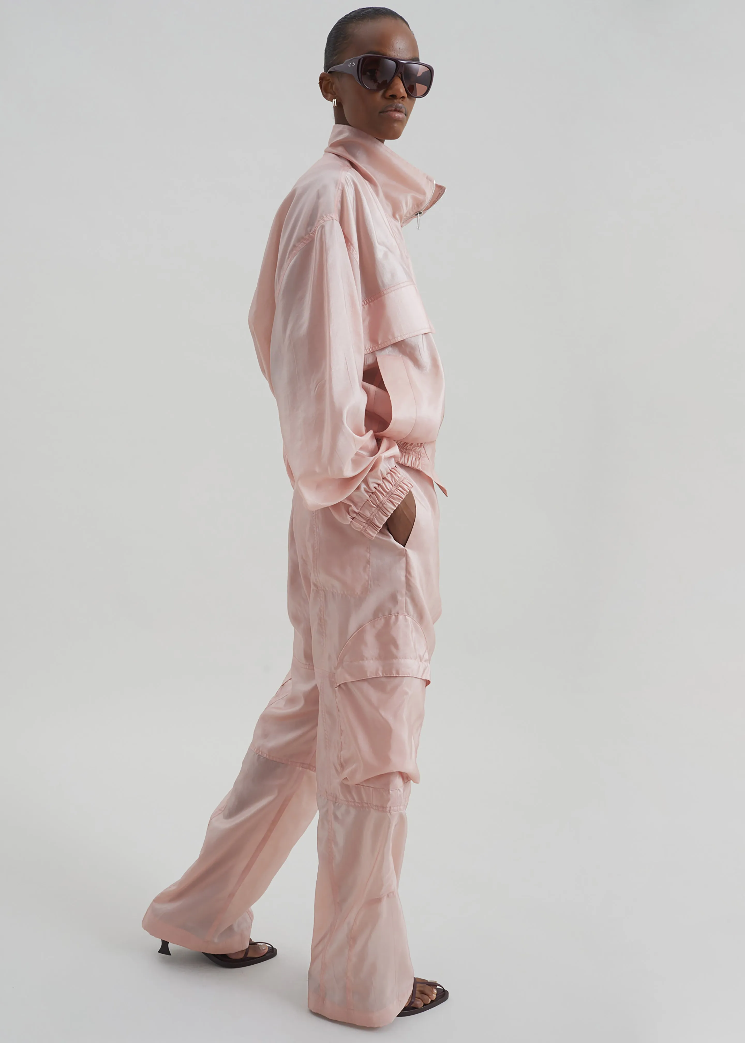 Kelly Sheer Cargo Pants - Pink sold by Frankie Shop