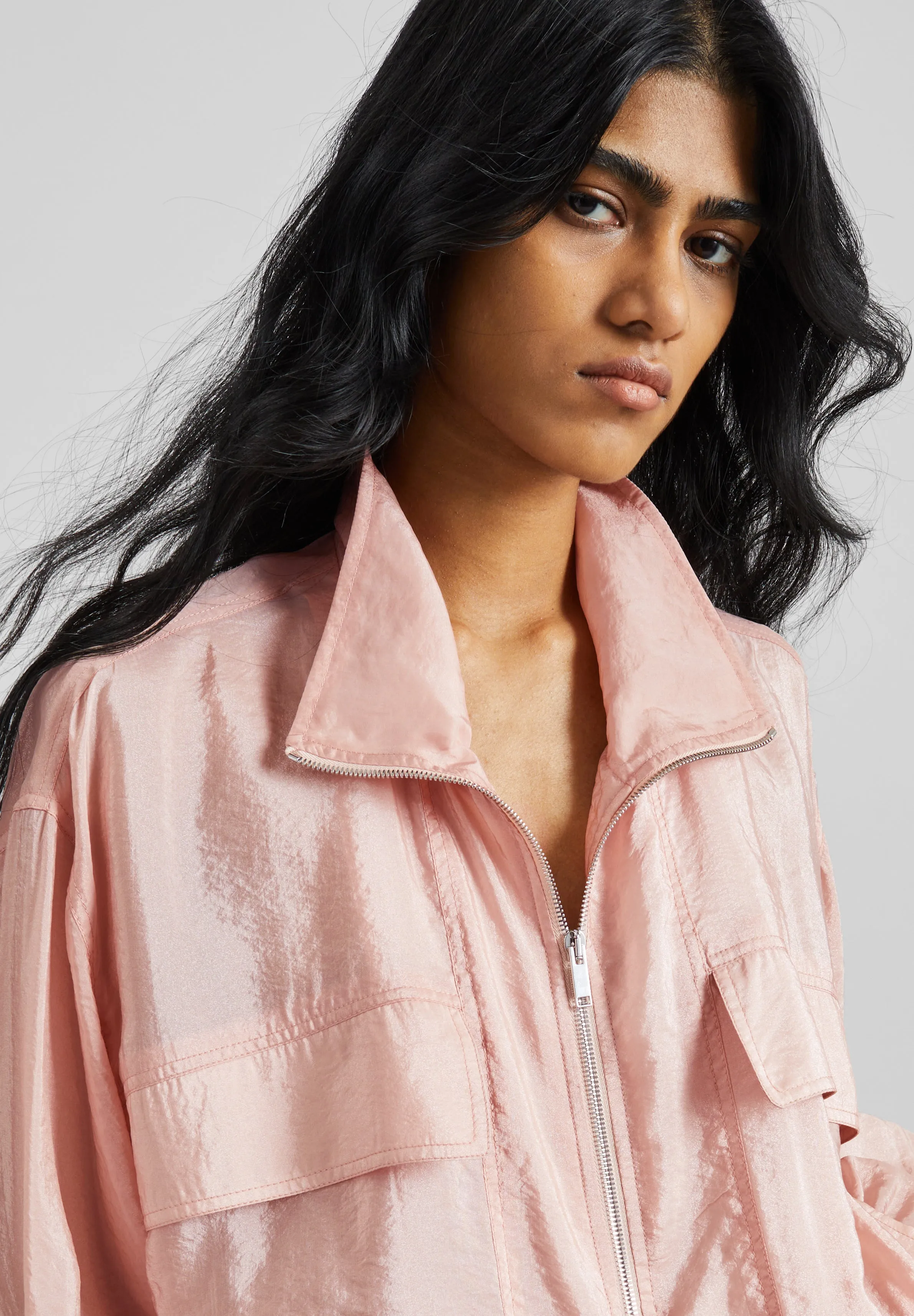 Drea Sheer Bomber Jacket - Faded Pink sold by Frankie Shop product image thumbnail 4