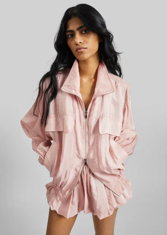 Drea Sheer Bomber Jacket - Faded Pink made by Frankie Shop