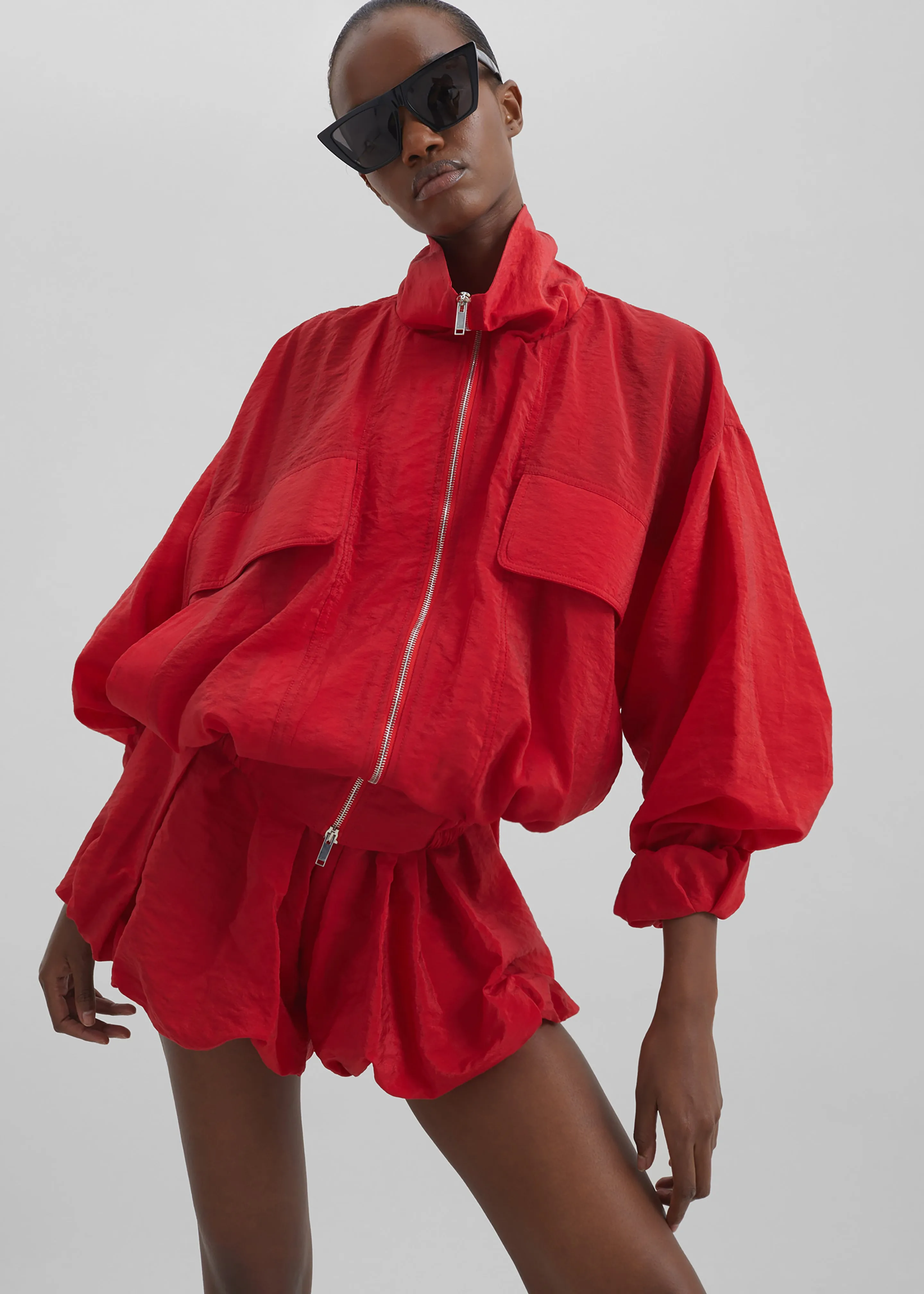 Alina Bubble Hem Shorts - Red sold by Frankie Shop product image thumbnail 4