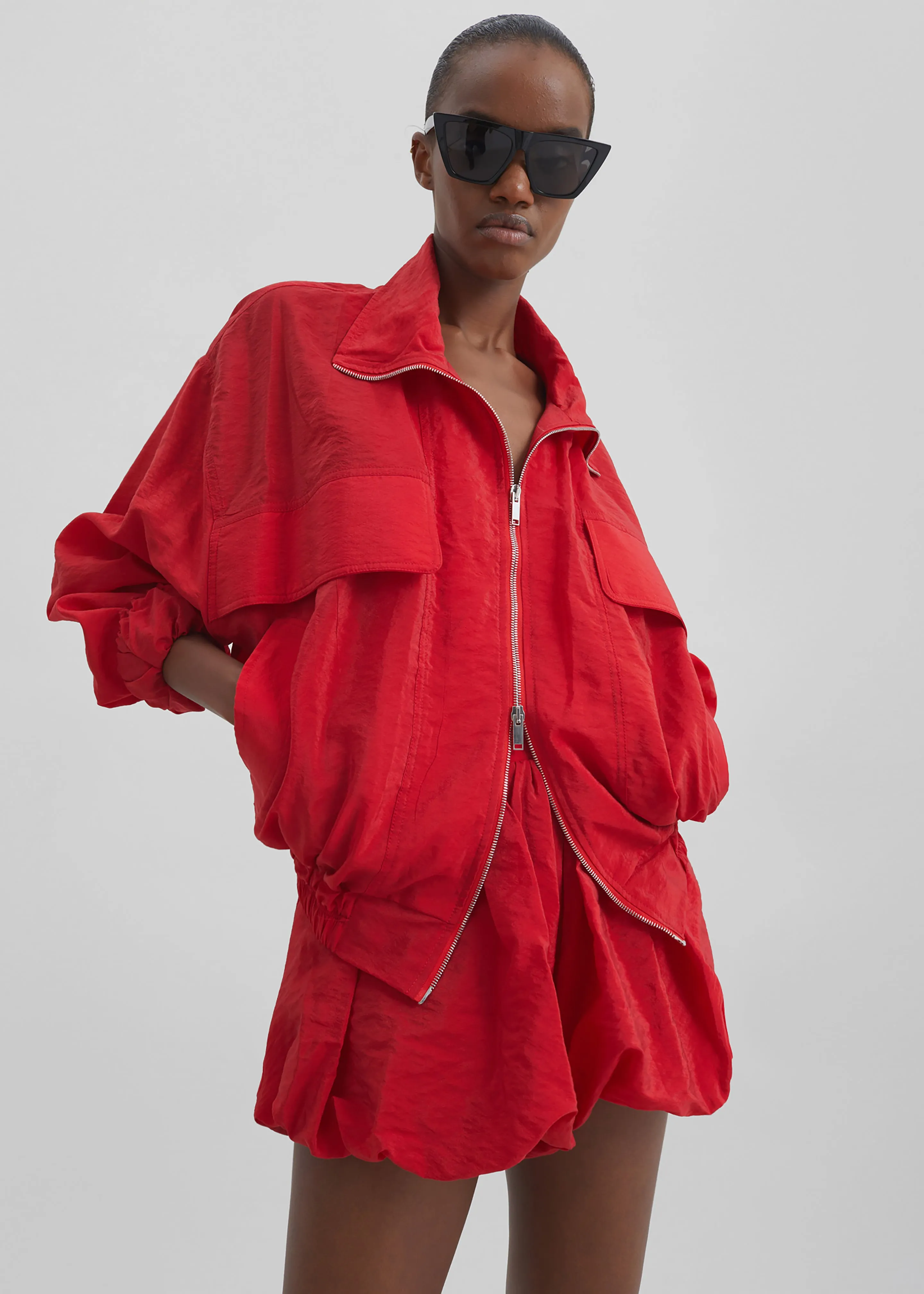 Alina Bubble Hem Shorts - Red sold by Frankie Shop product image thumbnail 5