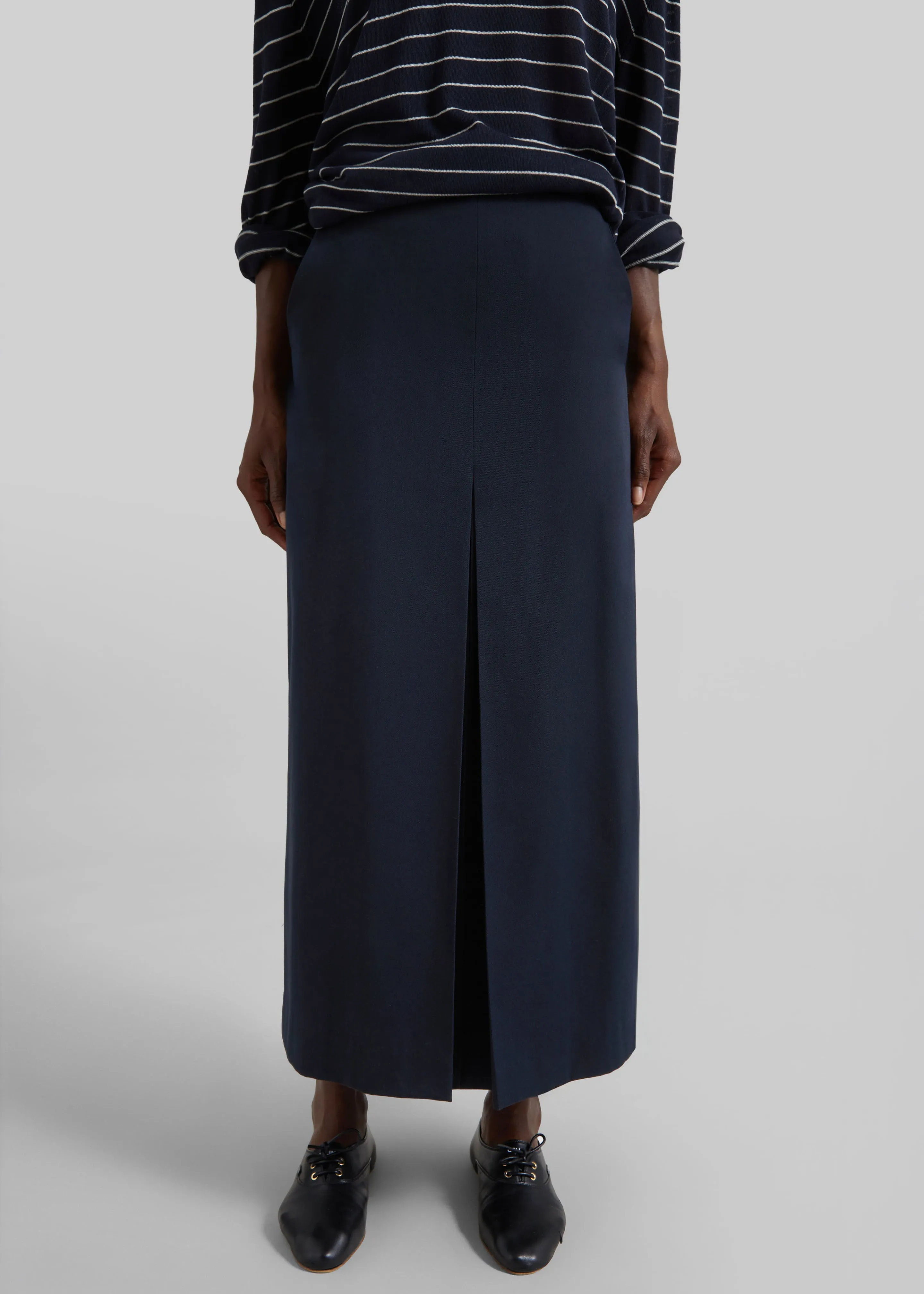 Lisle Front Slit Pencil Skirt - Navy sold by Frankie Shop product image thumbnail 2