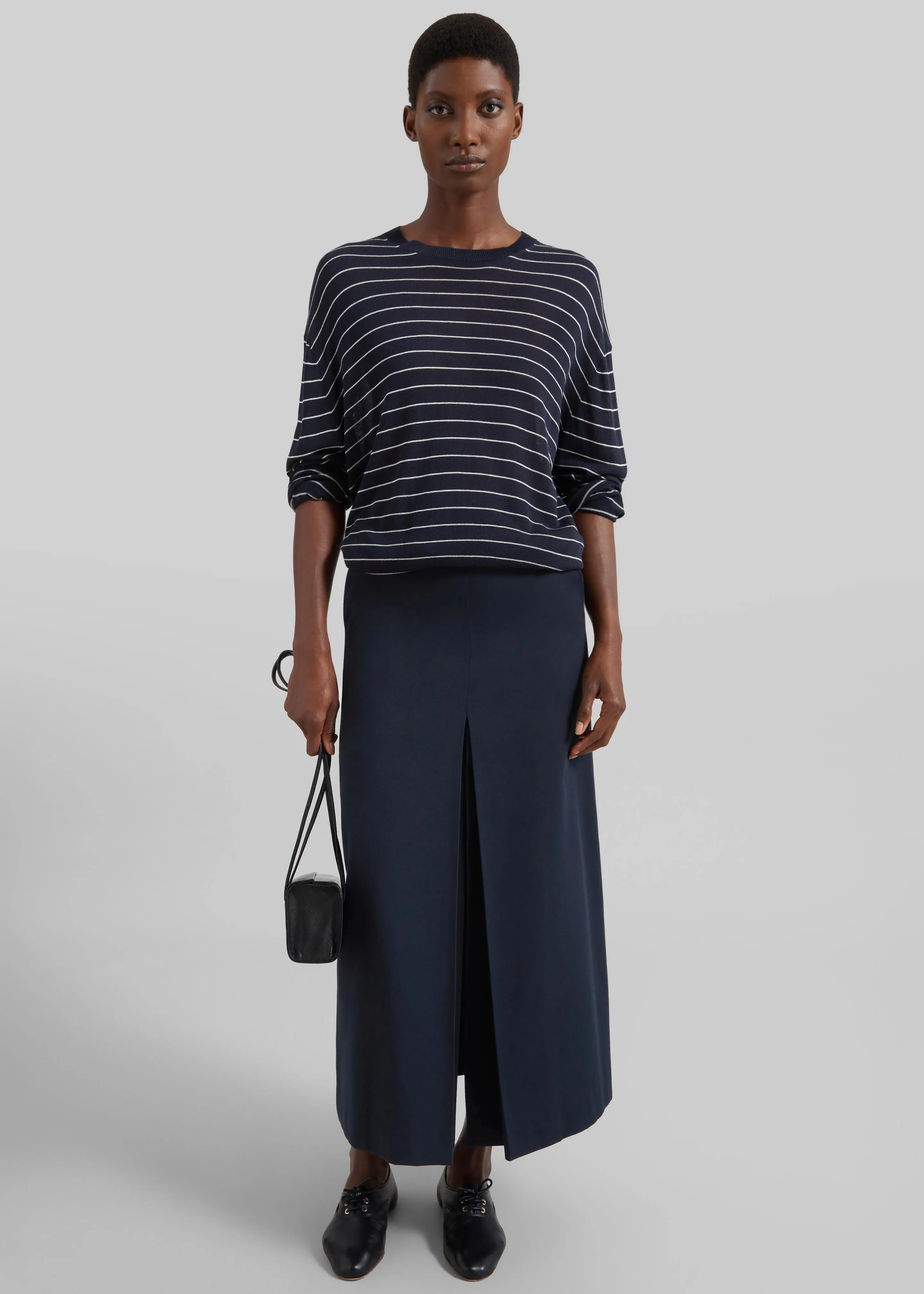 Lisle Front Slit Pencil Skirt - Navy sold by Frankie Shop product image thumbnail 5