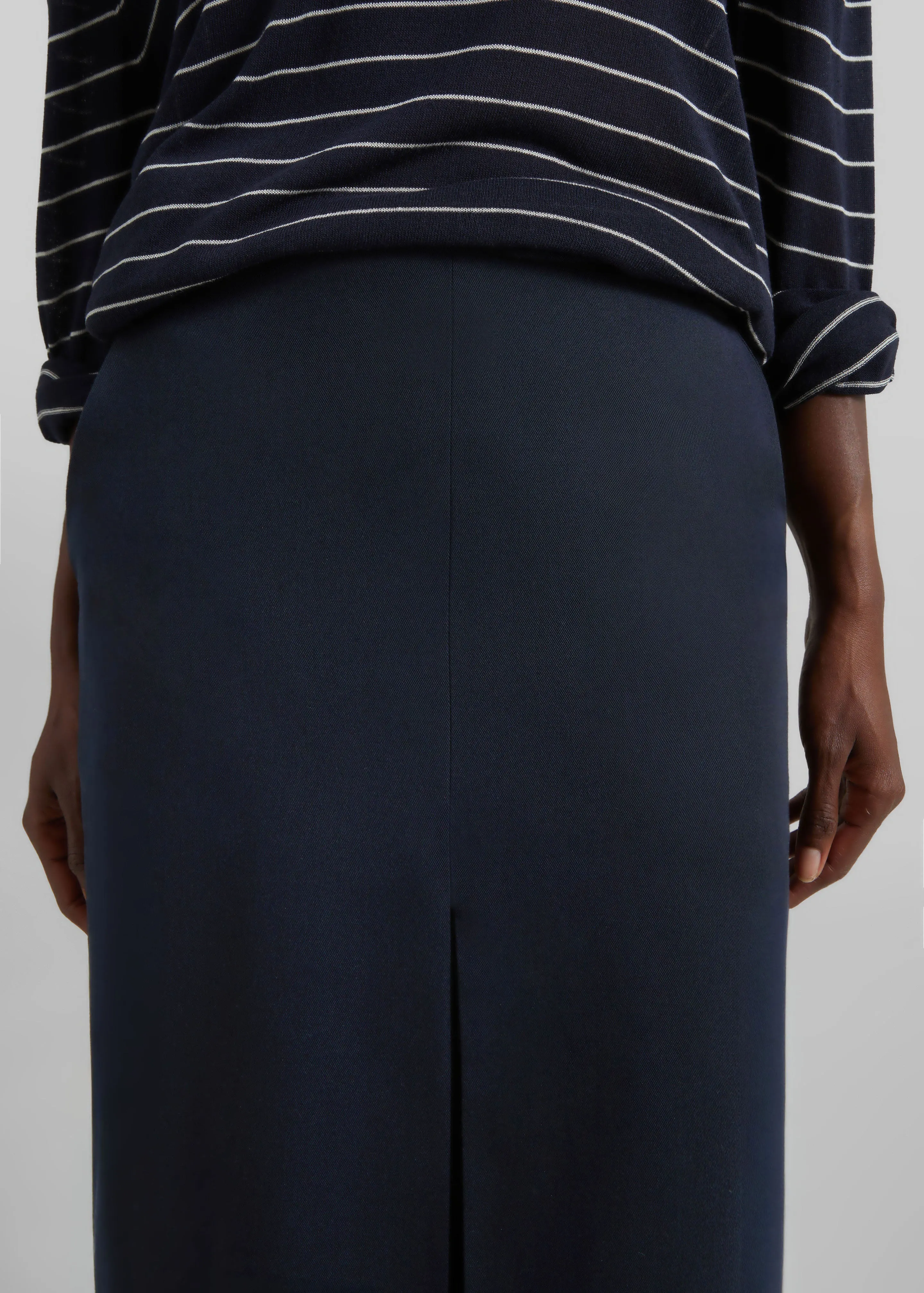 Lisle Front Slit Pencil Skirt - Navy sold by Frankie Shop product image thumbnail 3