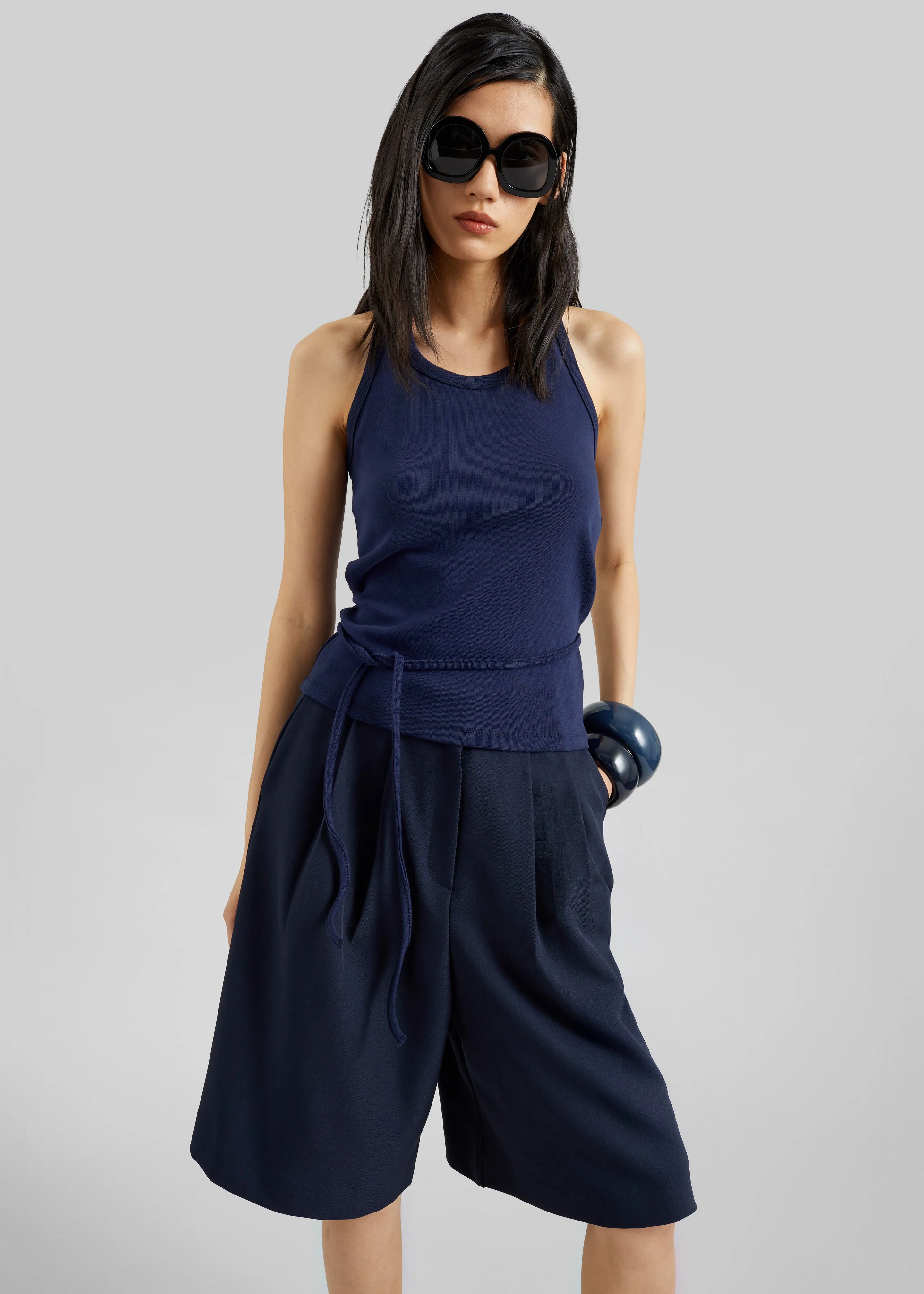 Denia Halter Tie Top - Navy sold by Frankie Shop product image thumbnail 4