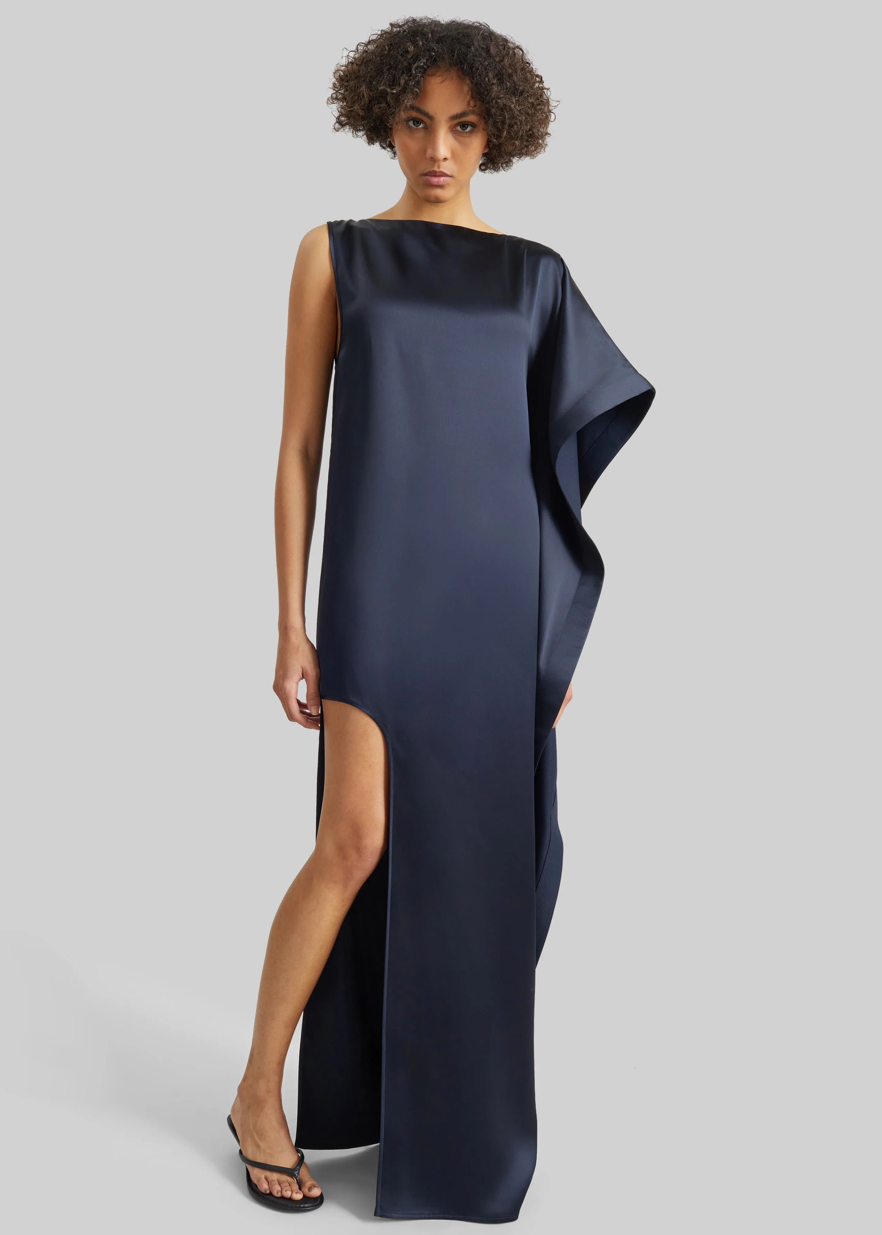 Bevza Asymmetric Maxi Dress - Dark Ink Navy sold by Frankie Shop